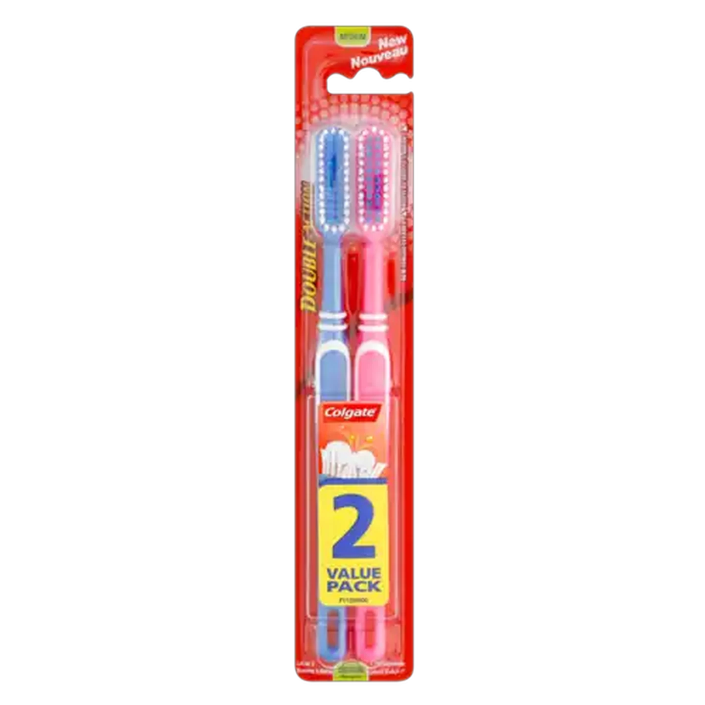 Image of Colgate Double Action Medium Toothbrush 2 Pack
