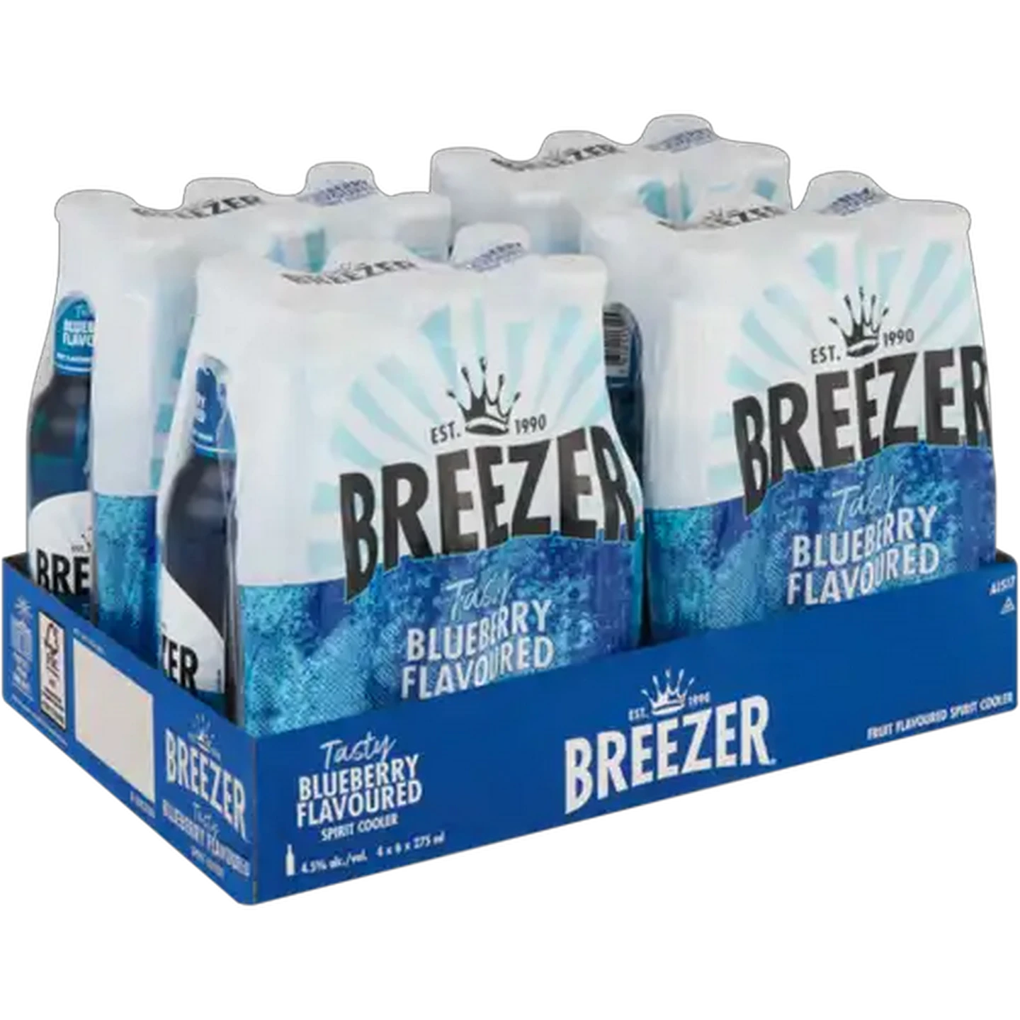 Image of Breezer Blueberry Spirit Cooler Bottles 24 x 275ml