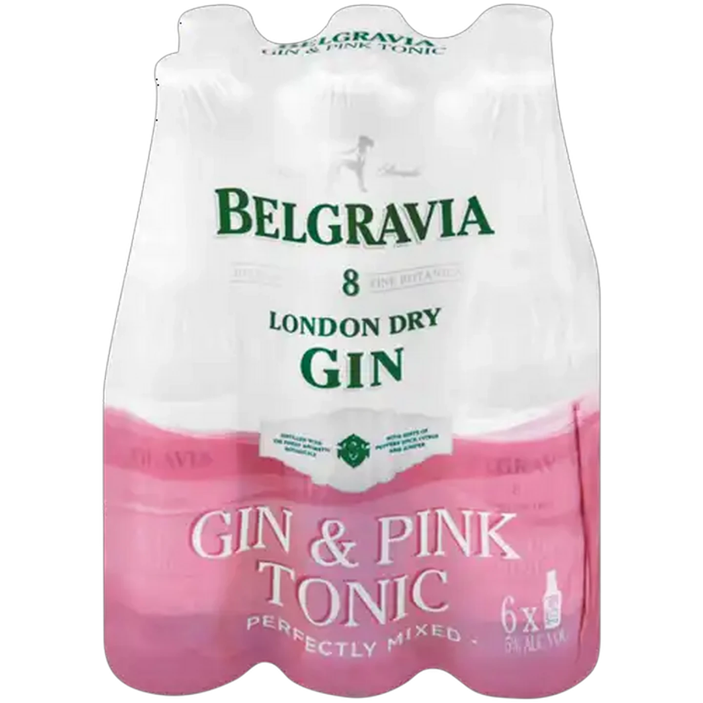 Image of Belgravia Gin & Pink Tonic Bottles 6 x 275ml
