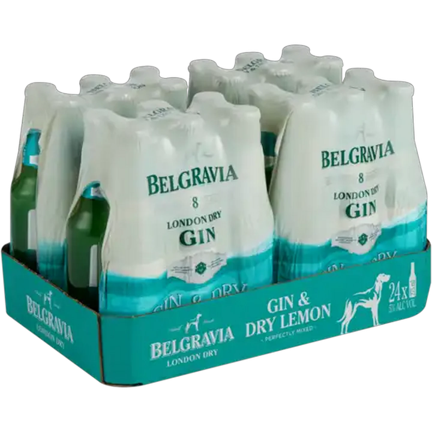 Image of Belgravia Gin & Dry Lemon Bottles 24 x 275ml