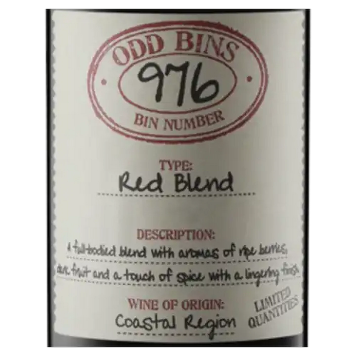 Image of Odd Bins 976 Red Blend Wine 750ml