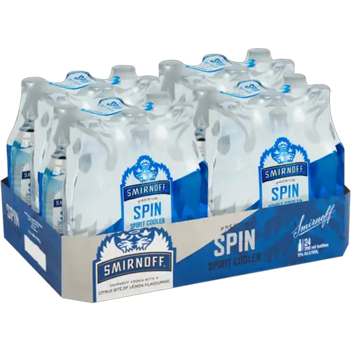 Image of Smirnoff Spin Premium Spirit Cooler Bottles 24 x 300ml