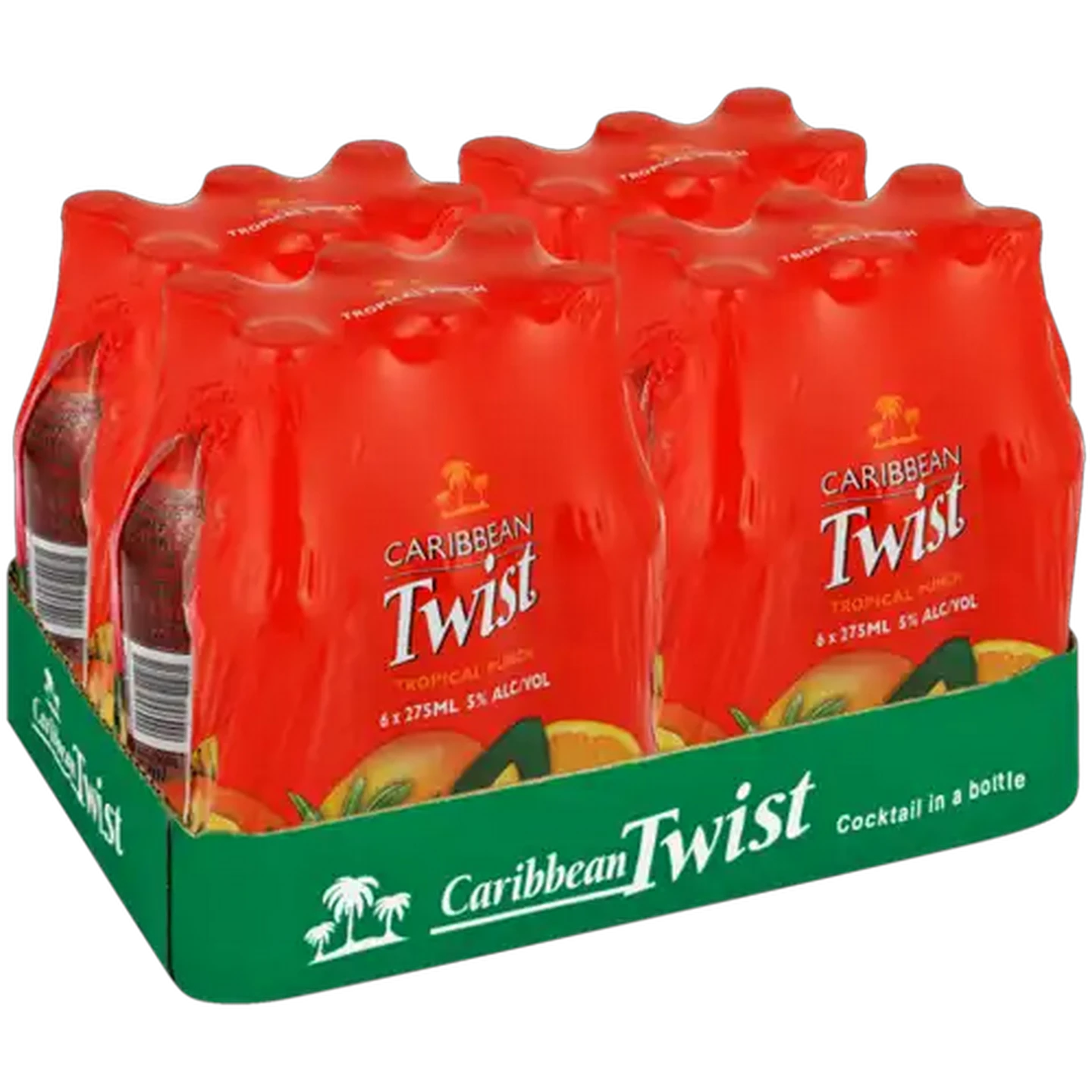 Image of Caribbean Twist Tropical Punch Spirit Cooler Bottles 24 x 275ml