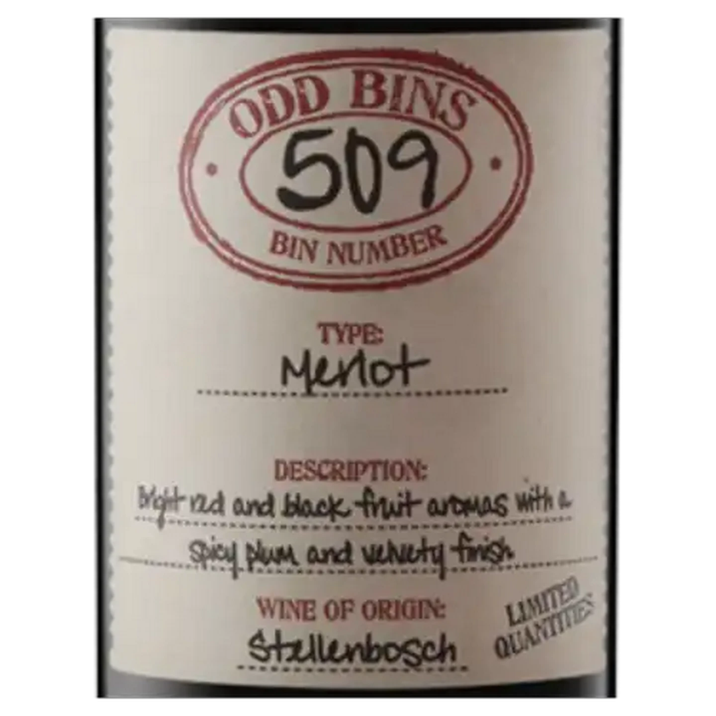 Image of Odd Bins 509 Merlot Red Wine 750ml