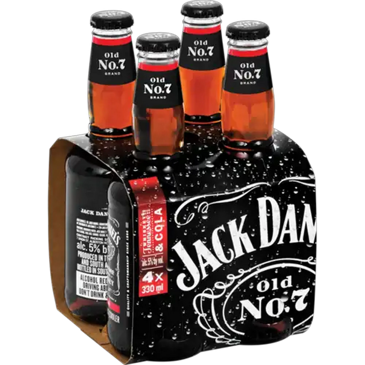 Image of Jack Daniel's Whiskey & Cola Cooler Bottles 4 x 330ml