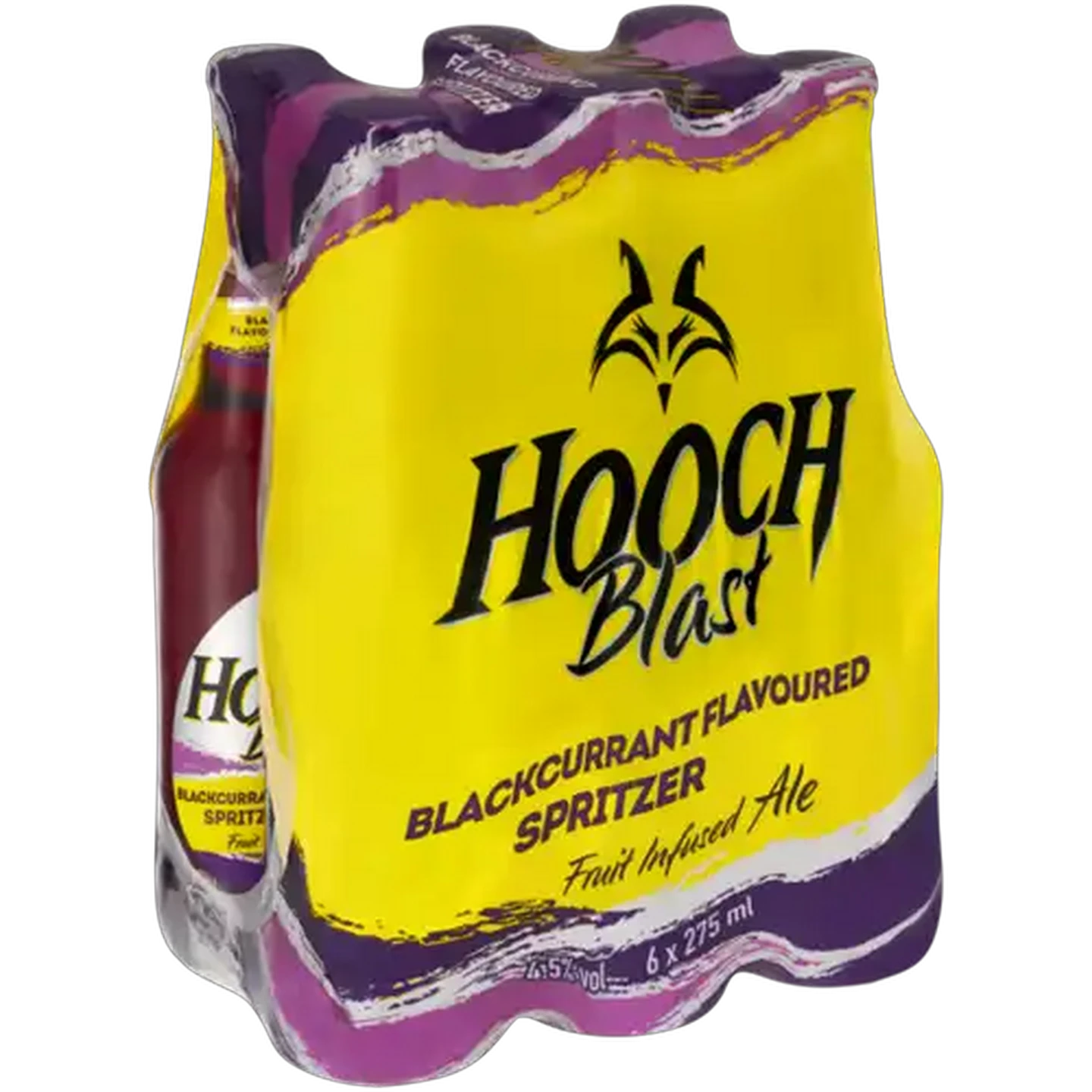 Image of Hooch Blackcurrant Spirit Cooler Bottles 6 x 275ml