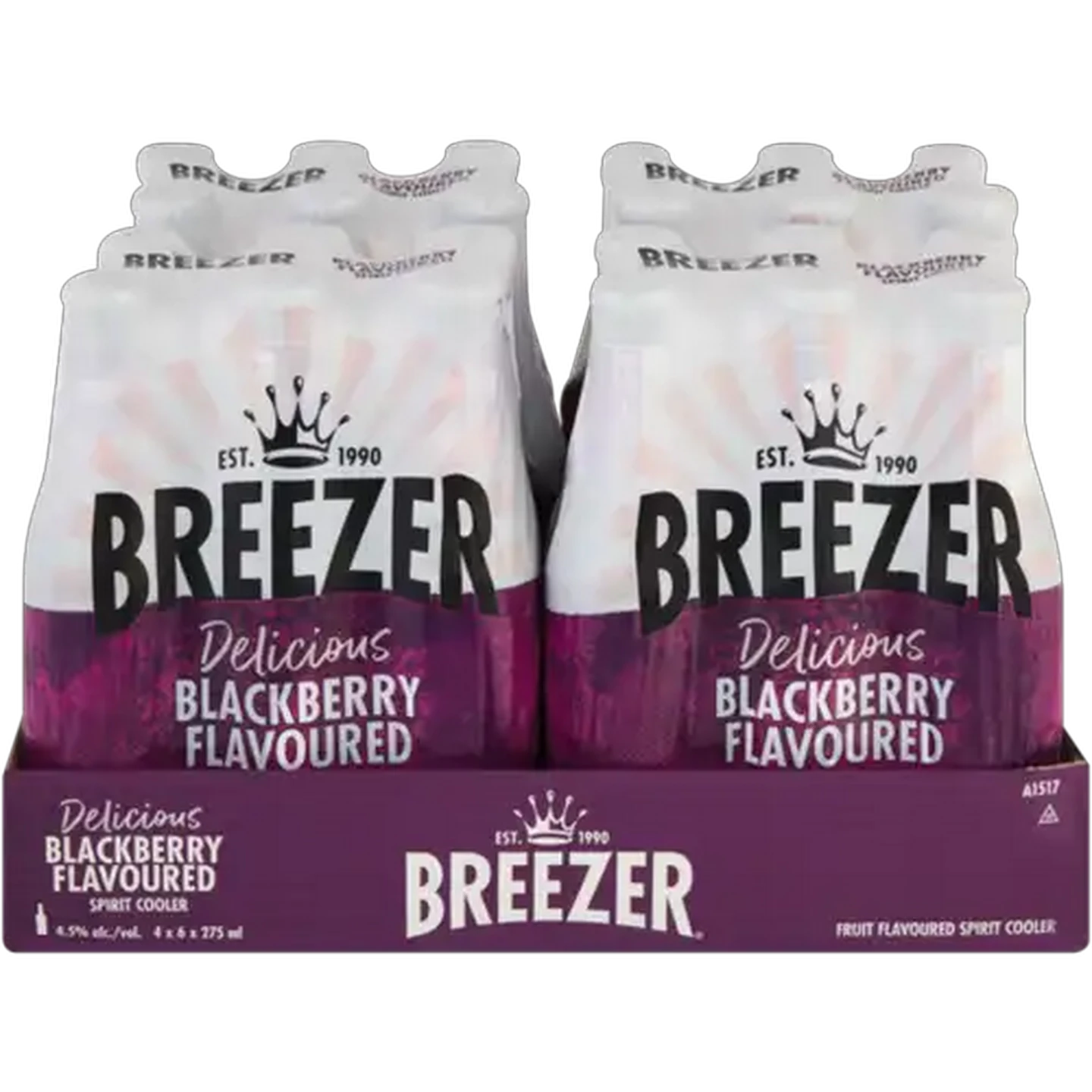 Image of Breezer Blackberry Spirit Cooler Bottles 24 x 275ml