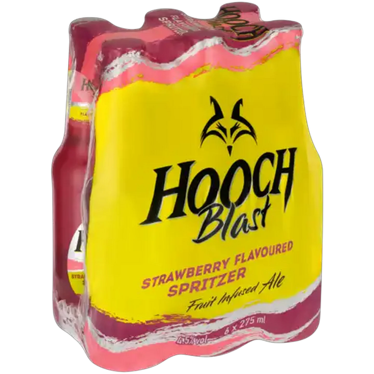 Image of Hooch Strawberry Spirit Cooler Bottles 6 x 275ml