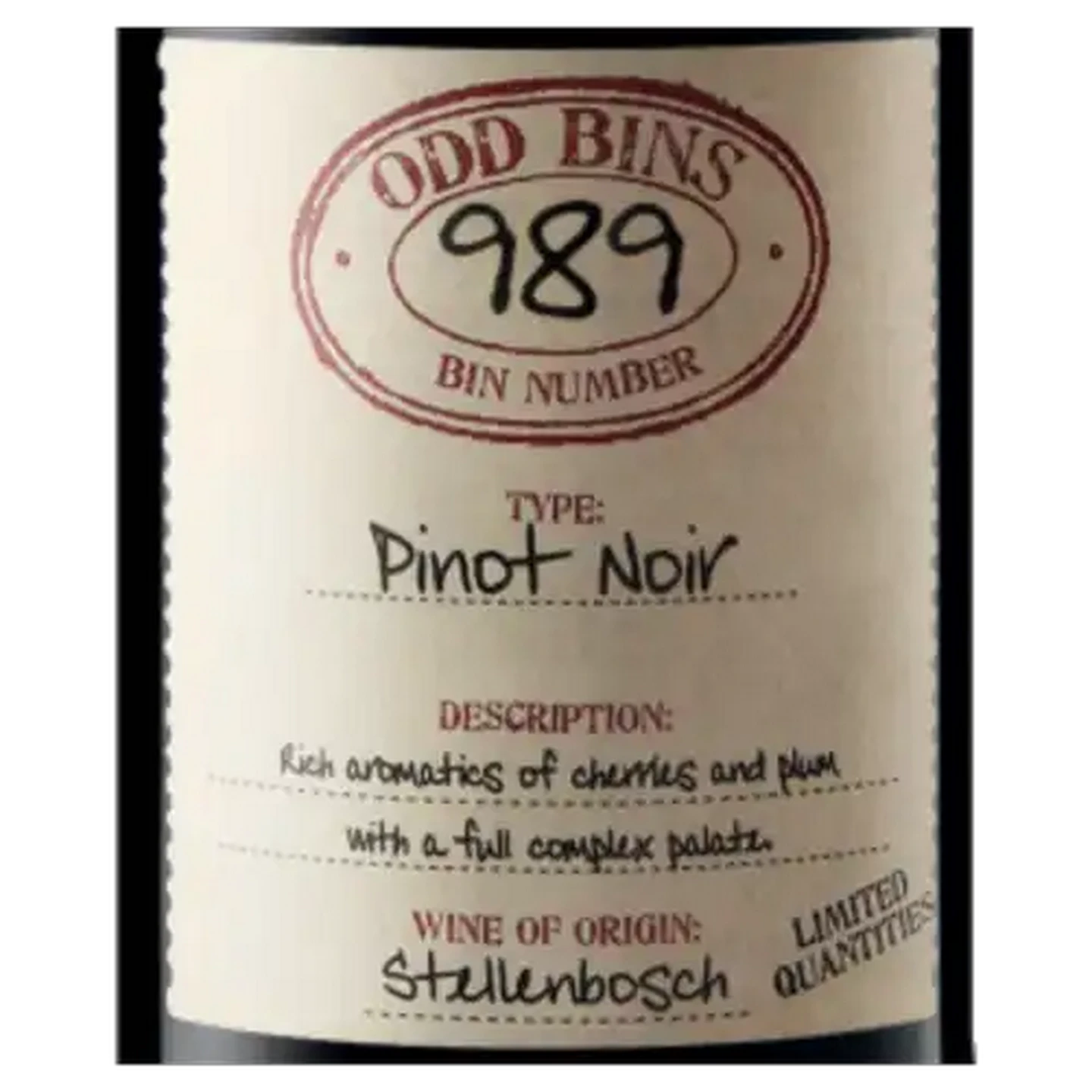 Image of Odd Bins 989 Pinot Noir Red Wine 750ml
