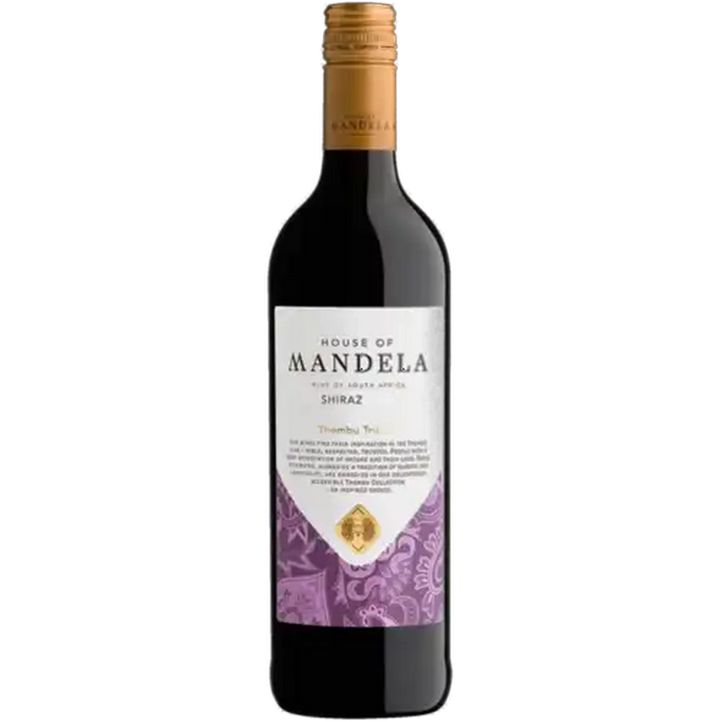 Image of House of Mandela Shiraz Red Wine Bottle 750ml