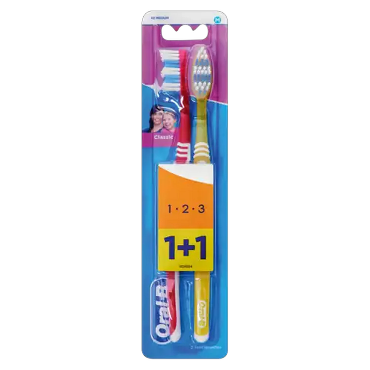 Image of Oral-B Classic 3 Toothbrush 1+1 Pack