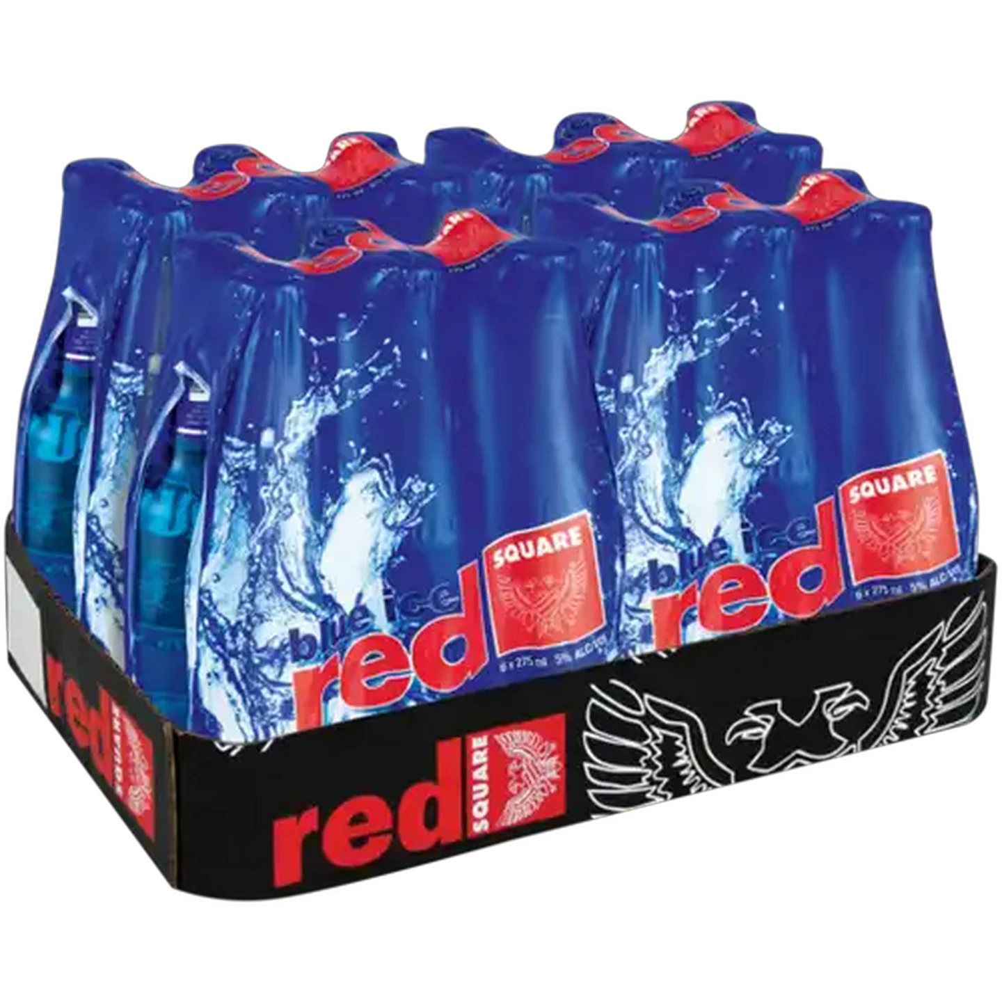 Image of Red Square Blue Ice Spirit Cooler Bottles 24 x 275ml