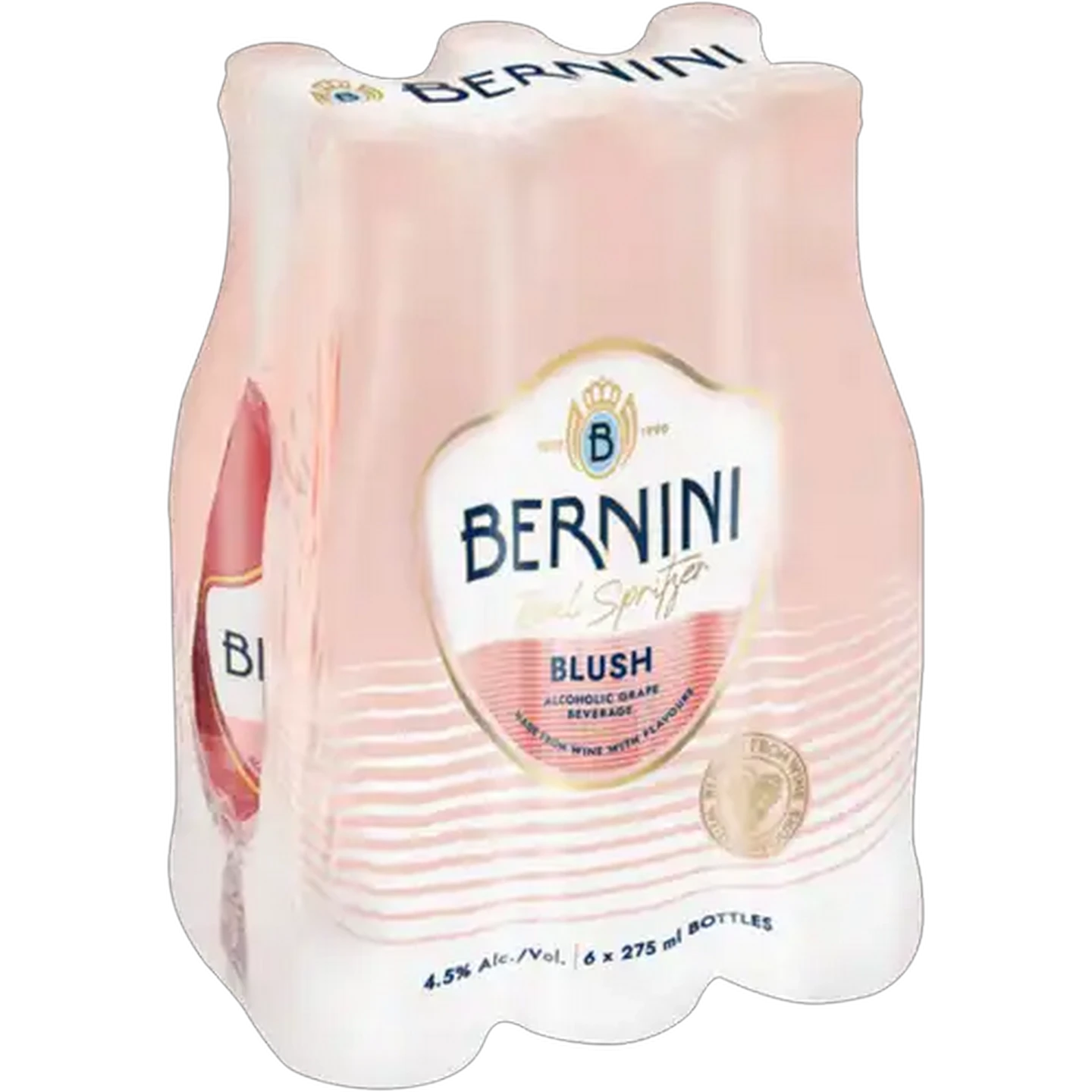 Image of Bernini Blush Alcoholic Grape Beverage Bottles 6 x 275ml