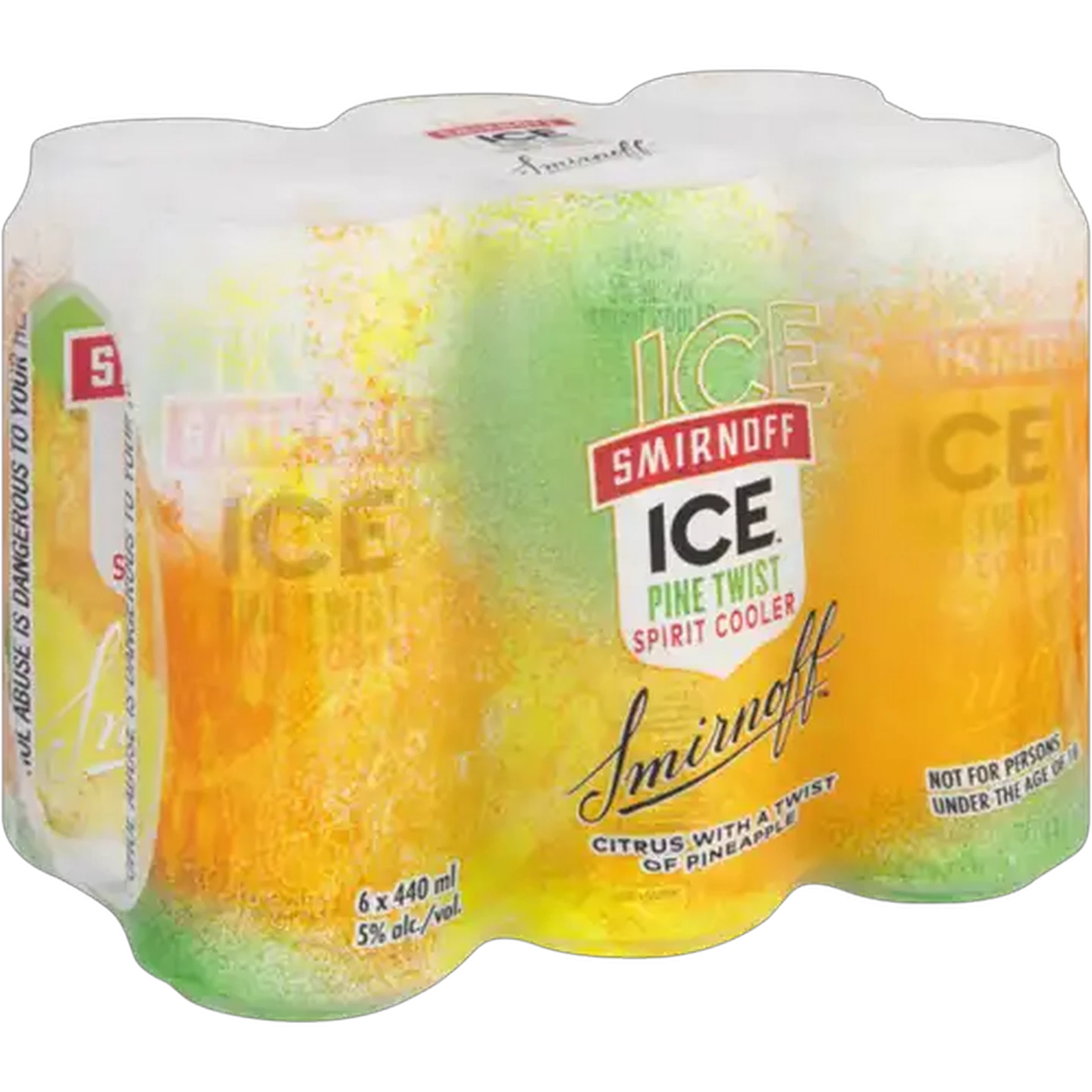Image of Smirnoff Ice Pine Twist Spirit Cooler 6 x 440ml