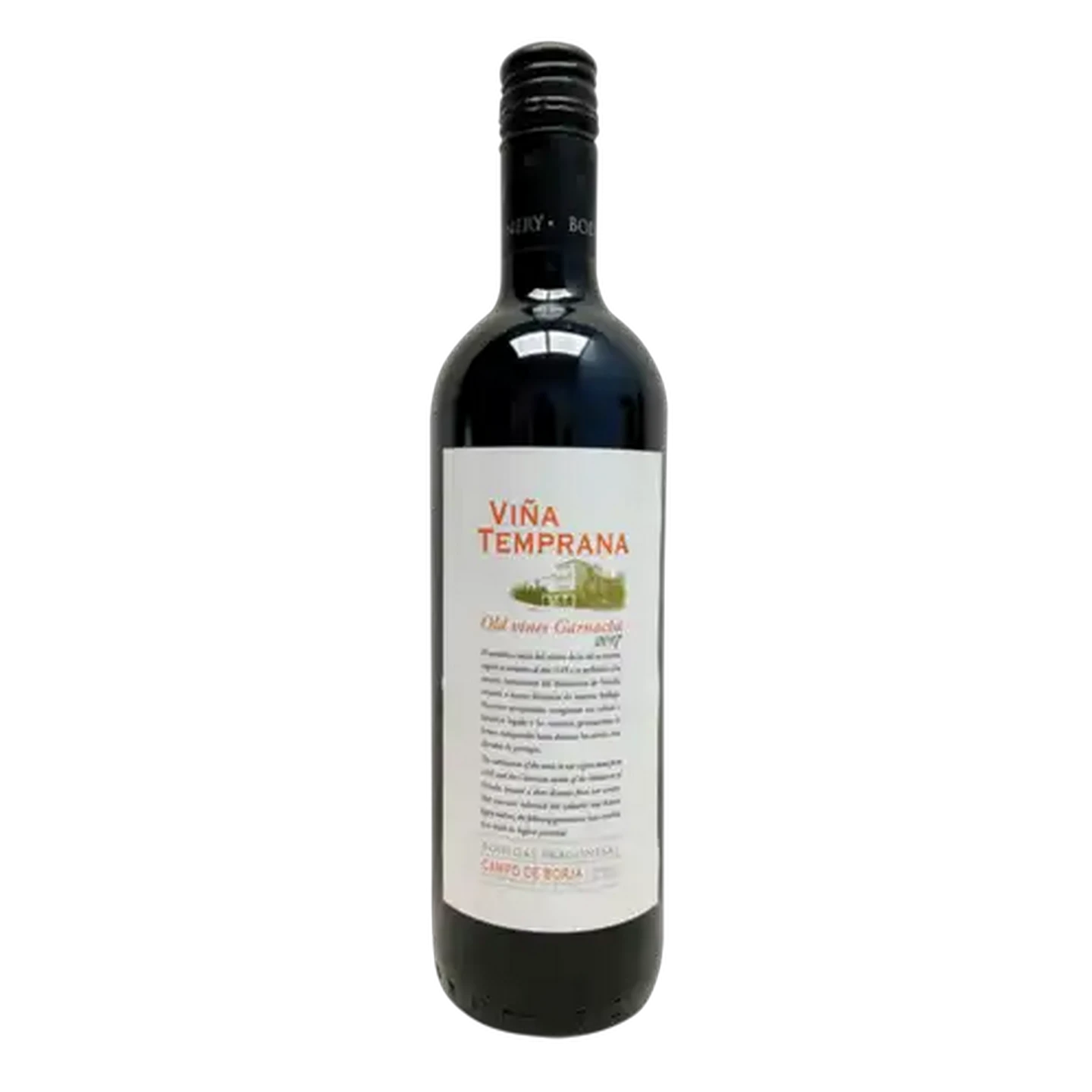 Image of Viña Temprana Old Vines Garnacha Red Wine Bottle 750ml