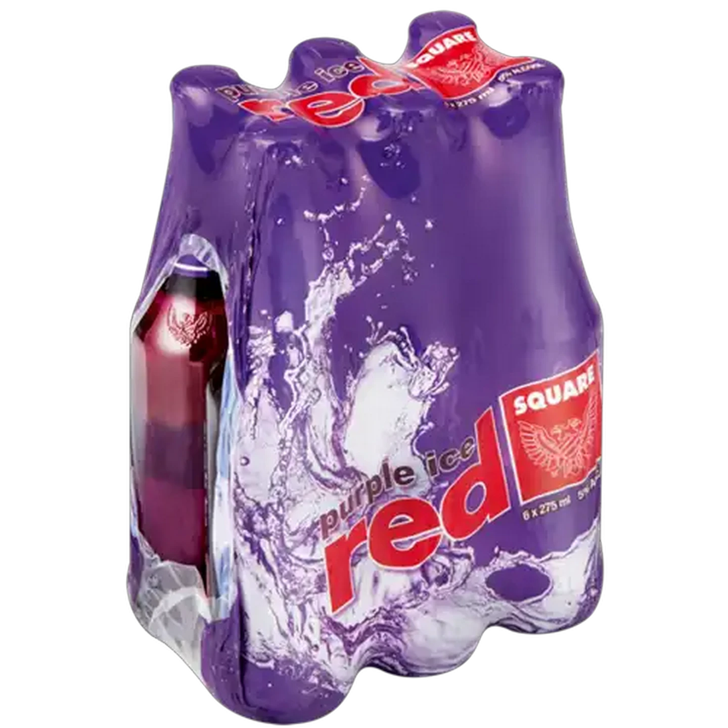 Image of Red Square Purple Ice Spirit Cooler Bottles 6 x 275ml