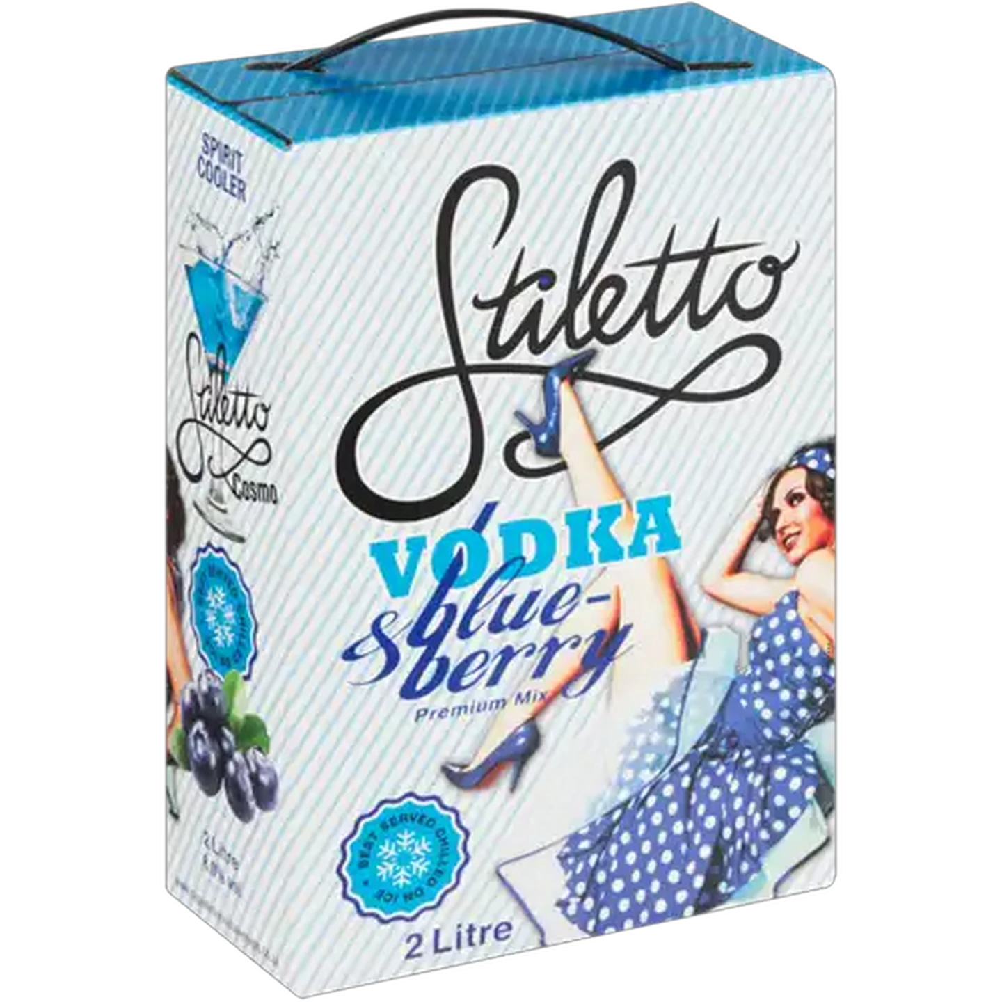Image of Stiletto Vodka & Blueberry Premium Mix Box 2L