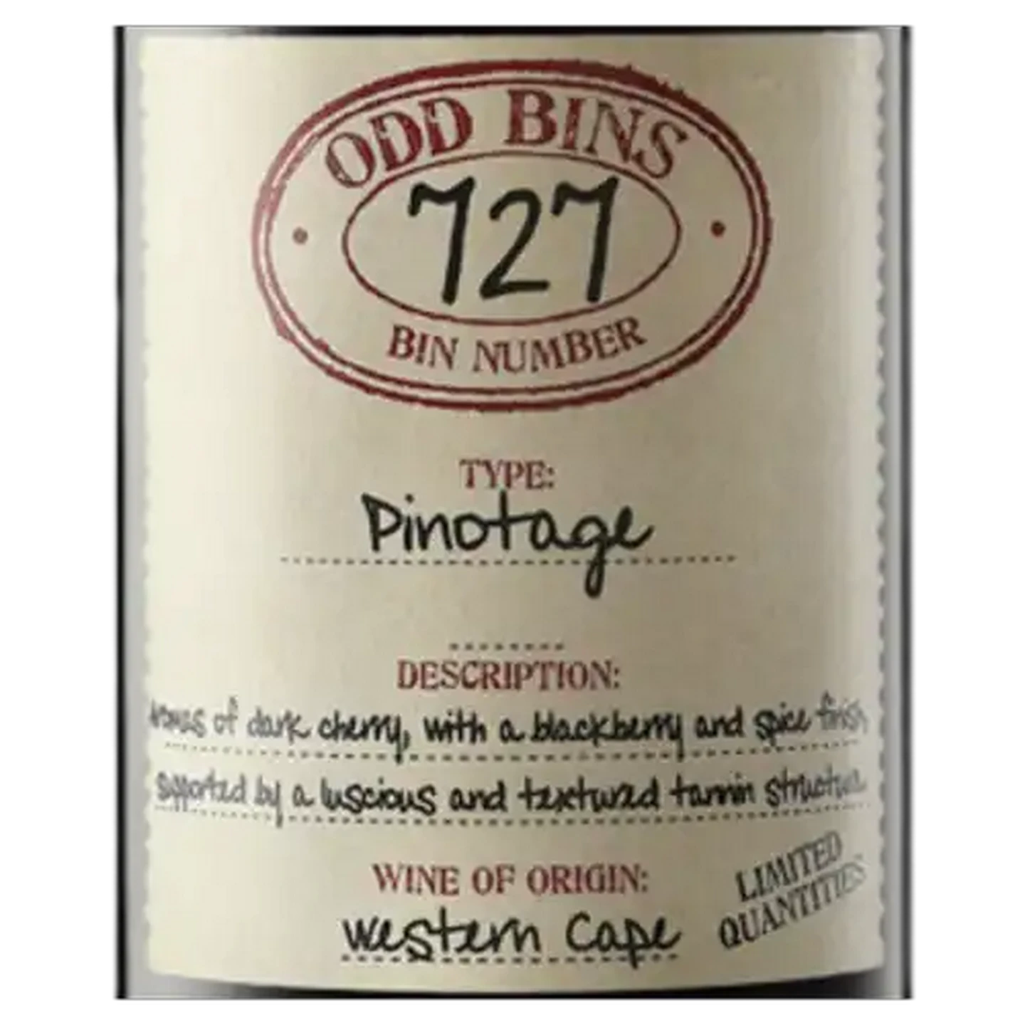 Image of Odd Bins 727 Pinotage Red Wine 750ml