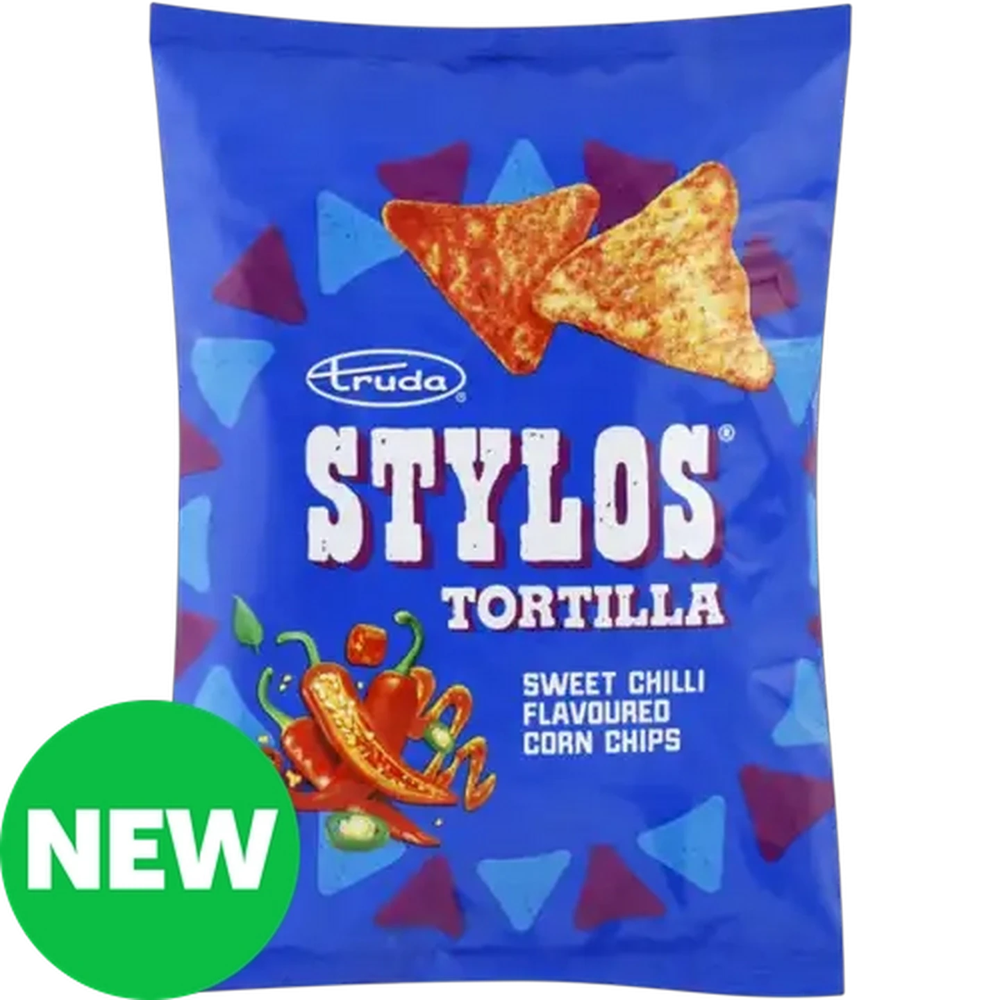 Image of Truda Stylos Gluten Free Sweet Chilli Flavoured Tortilla Corn Chips 145g