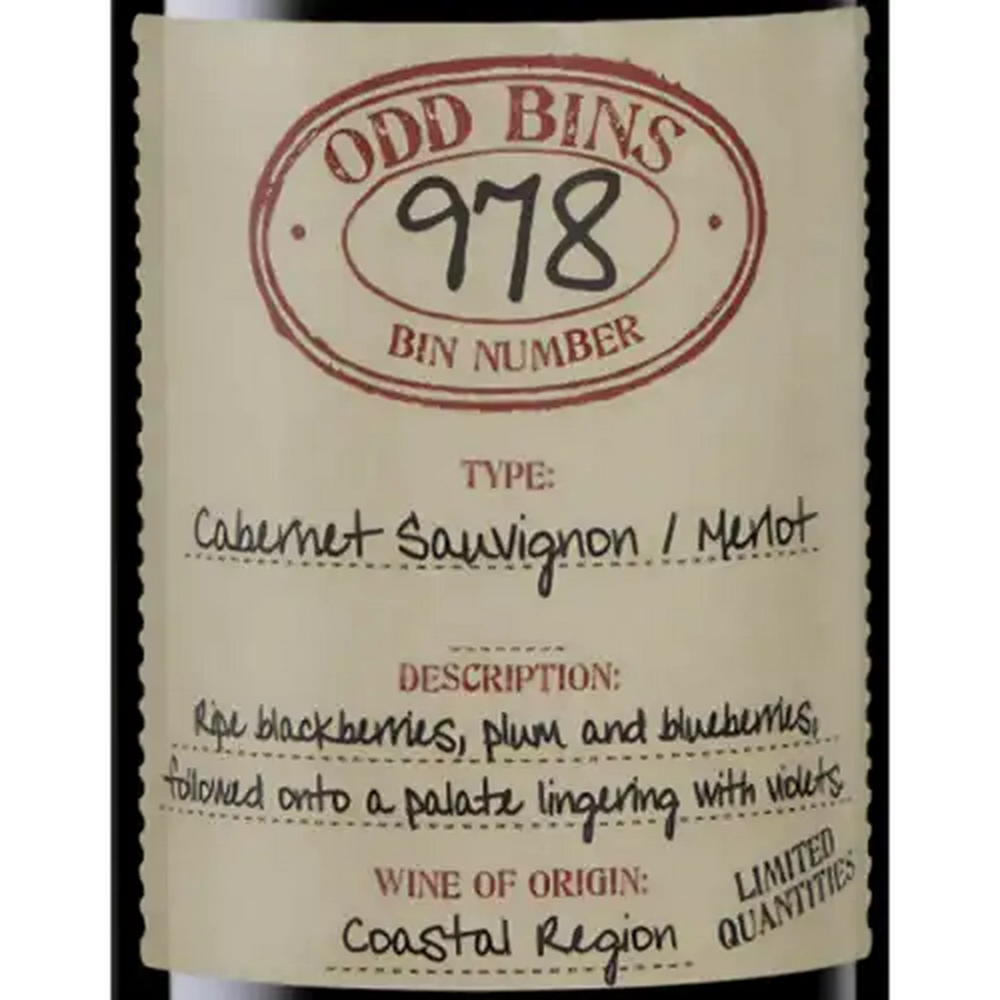 Image of Odd Bins 978 Cabernet Sauvignon-Merlot Red Wine Blend 750ml