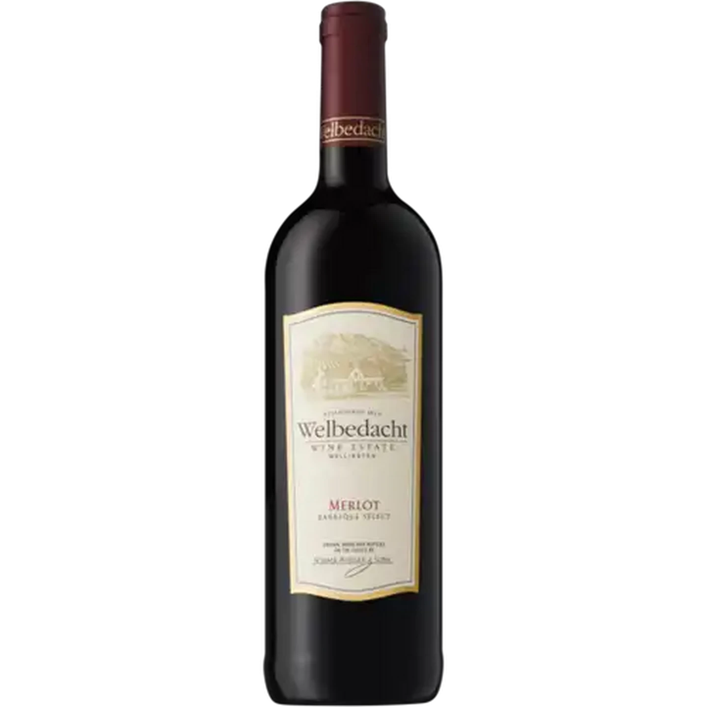 Image of Welbedacht Merlot Red Wine Bottle 750ml