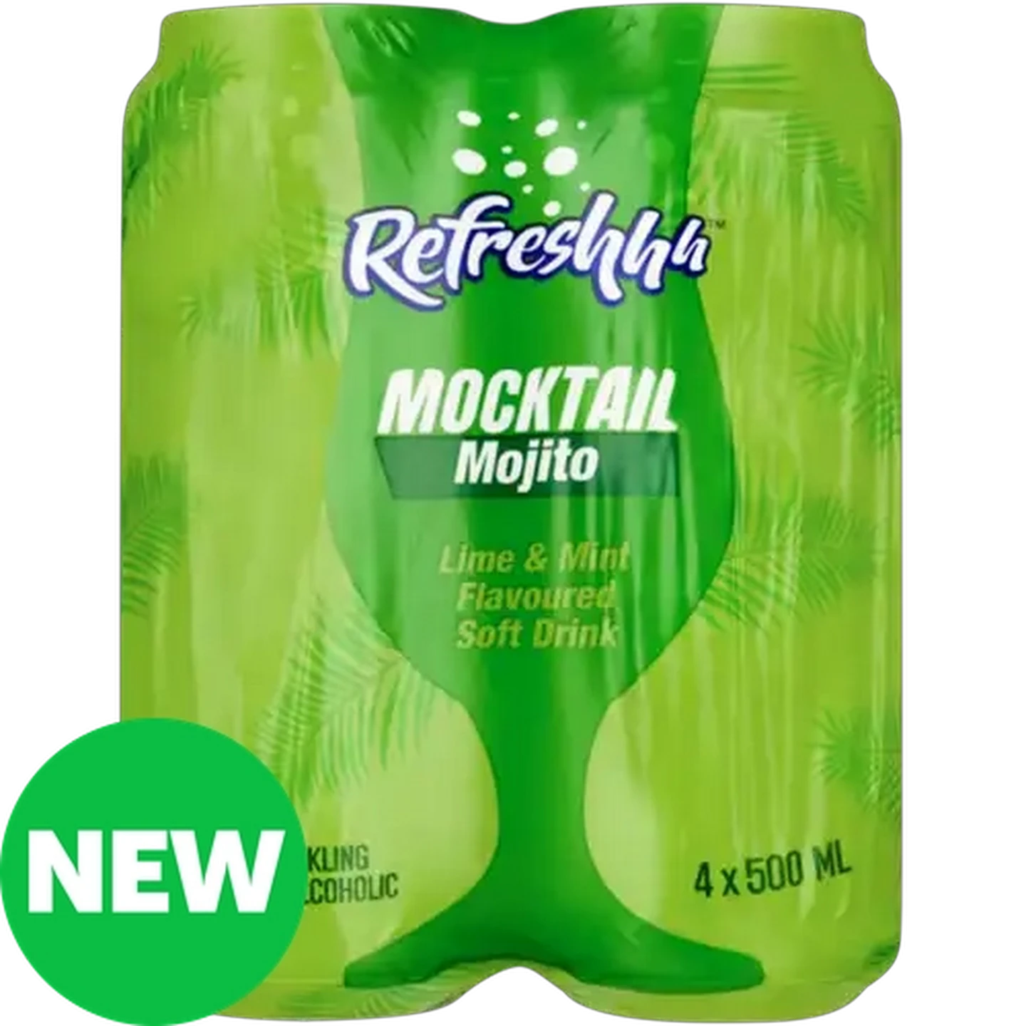 Image of Refreshhh Mojito Mocktail Soft Drink 4 x 500ml