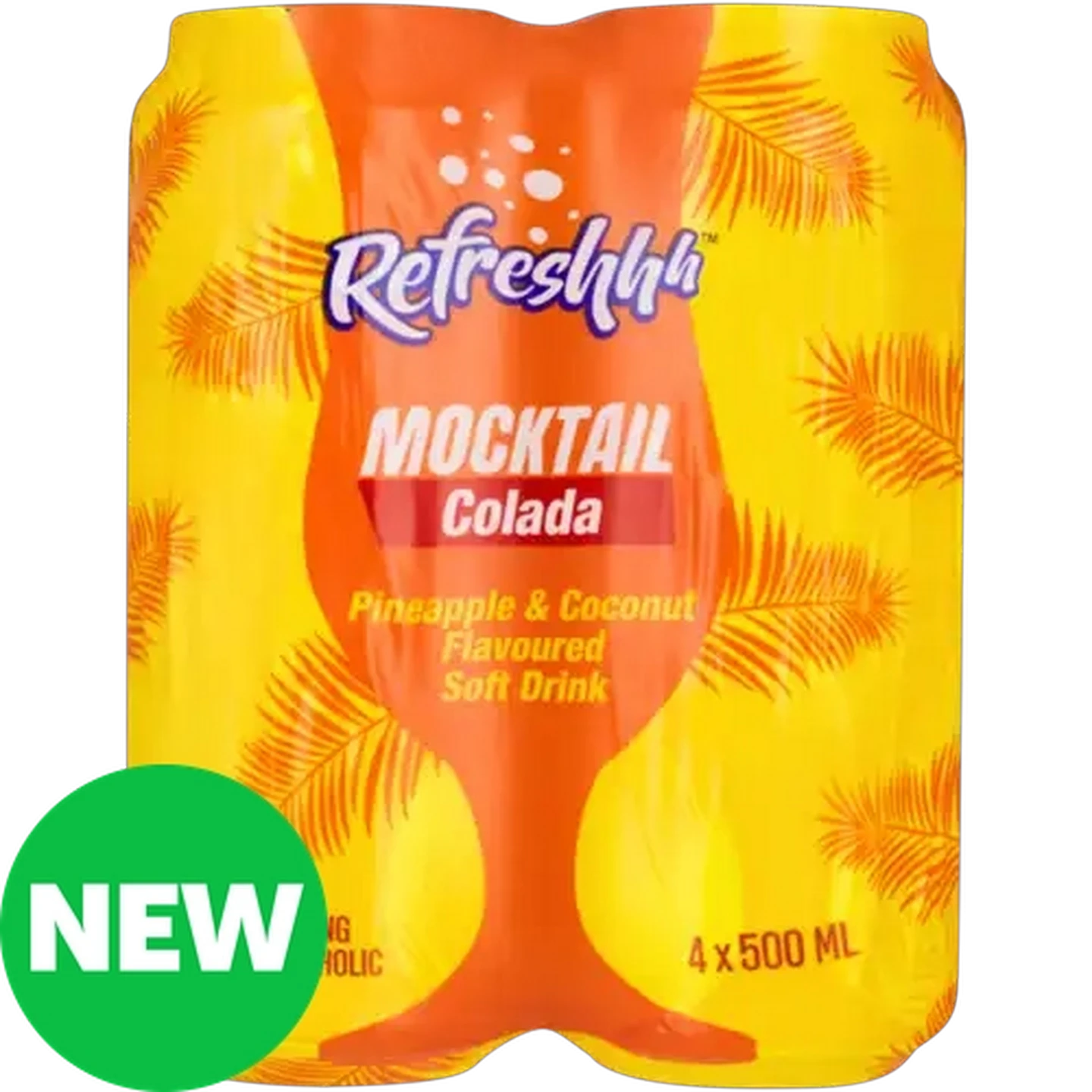 Image of Refreshhh Colada Mocktail Soft Drink 4 x 500ml