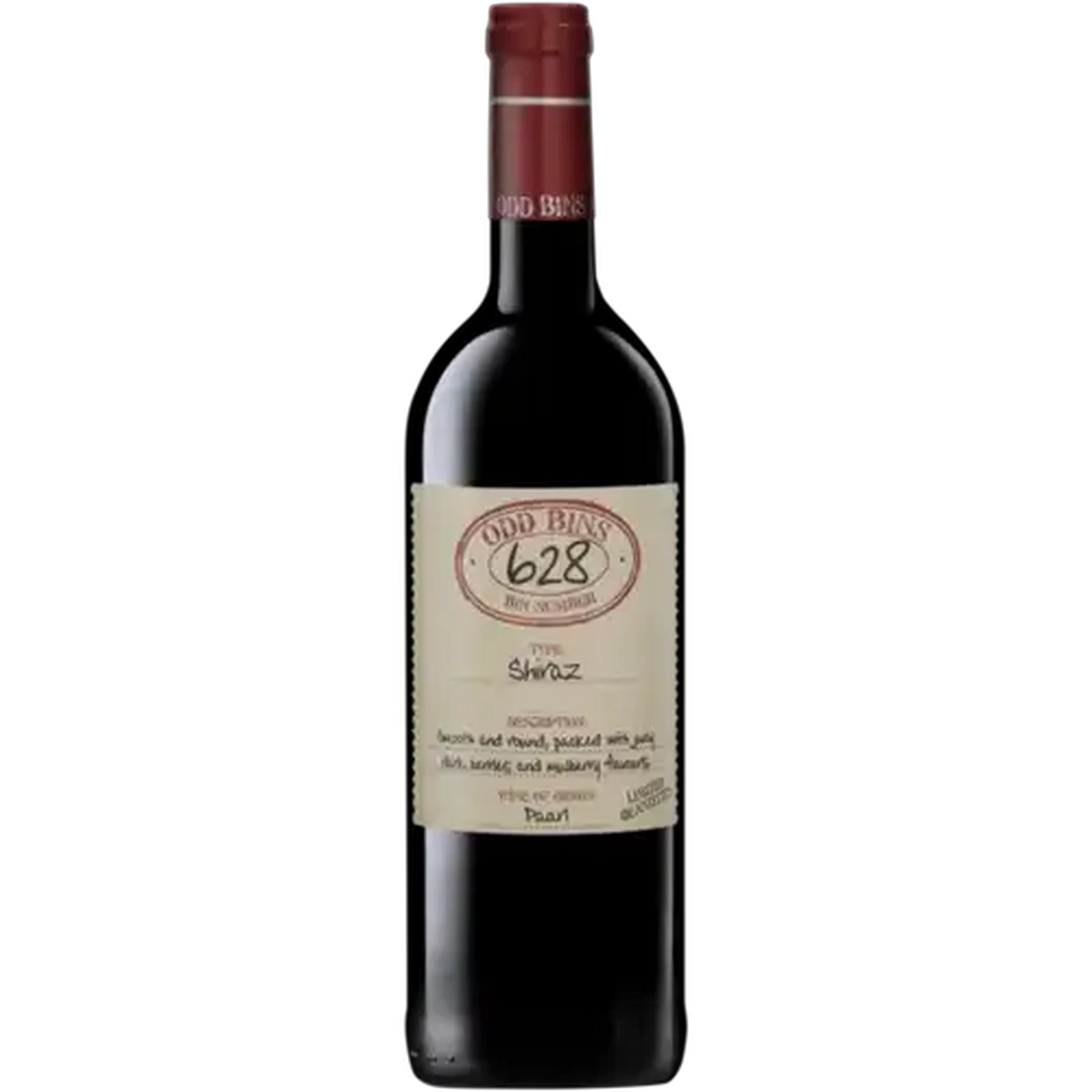 Image of Odd Bins 628 Shiraz Red Wine Bottle 750ml