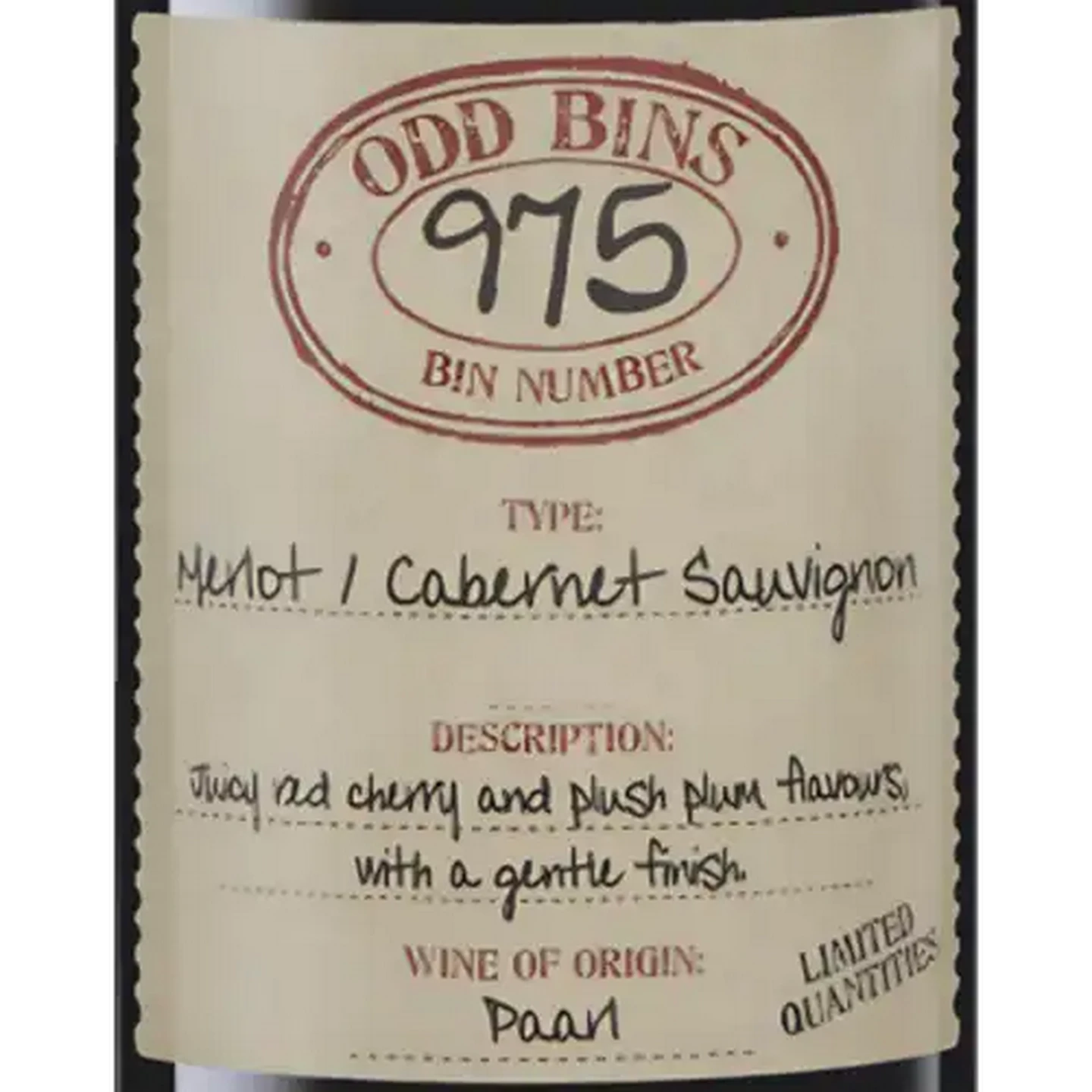 Image of Odd Bins 975 Merlot-Cabernet Sauvignon Red Wine Blend 750ml