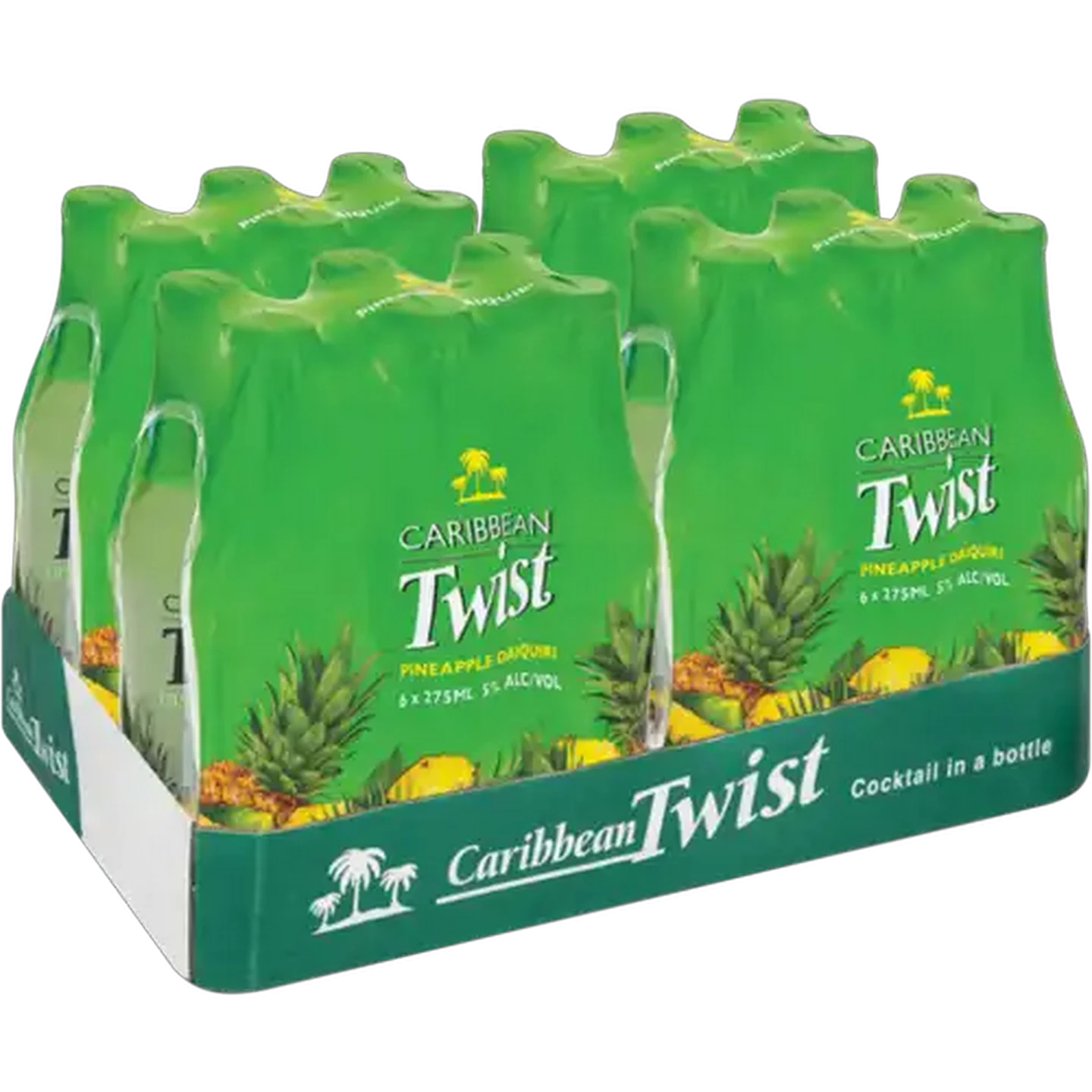 Image of Caribbean Twist Pineapple Daiquiri Spirit Cooler Bottles 24 x 275ml