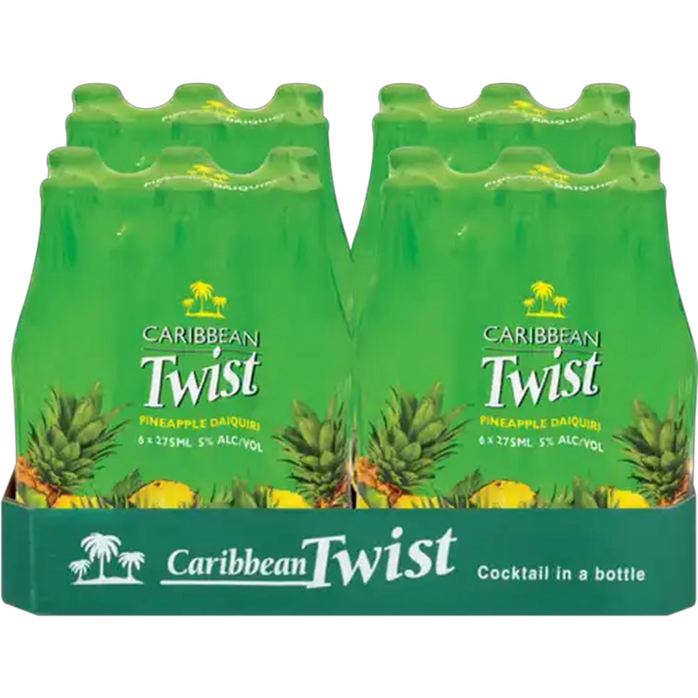 Image of Caribbean Twist Pineapple Daiquiri Spirit Cooler Bottles 24 x 275ml
