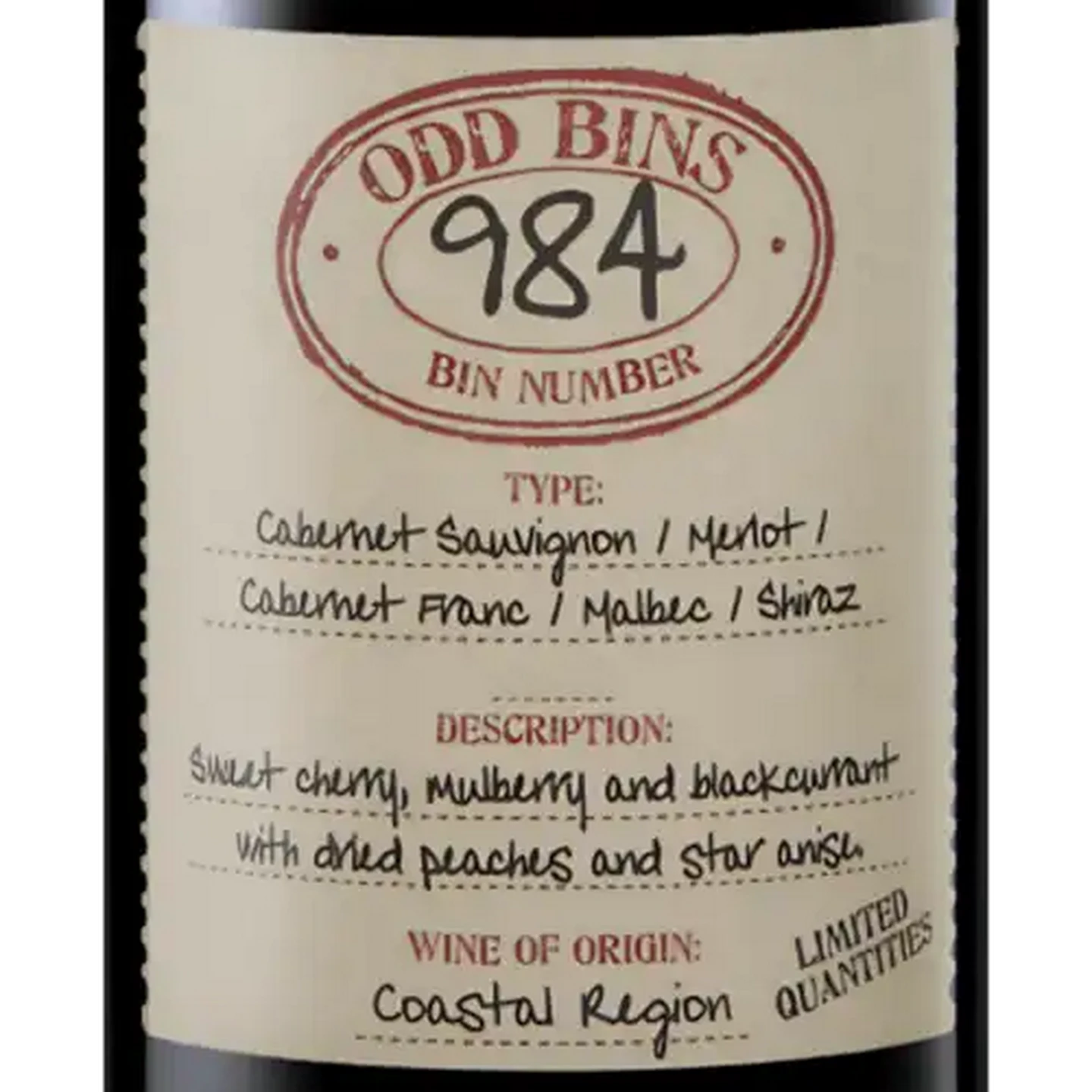 Image of Odd Bins 984 Red Blend Wine 750ml