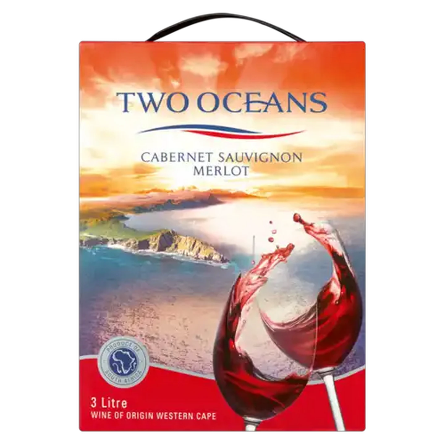 Image of Two Oceans Cabernet Sauvignon Merlot Red Wine Box 3L