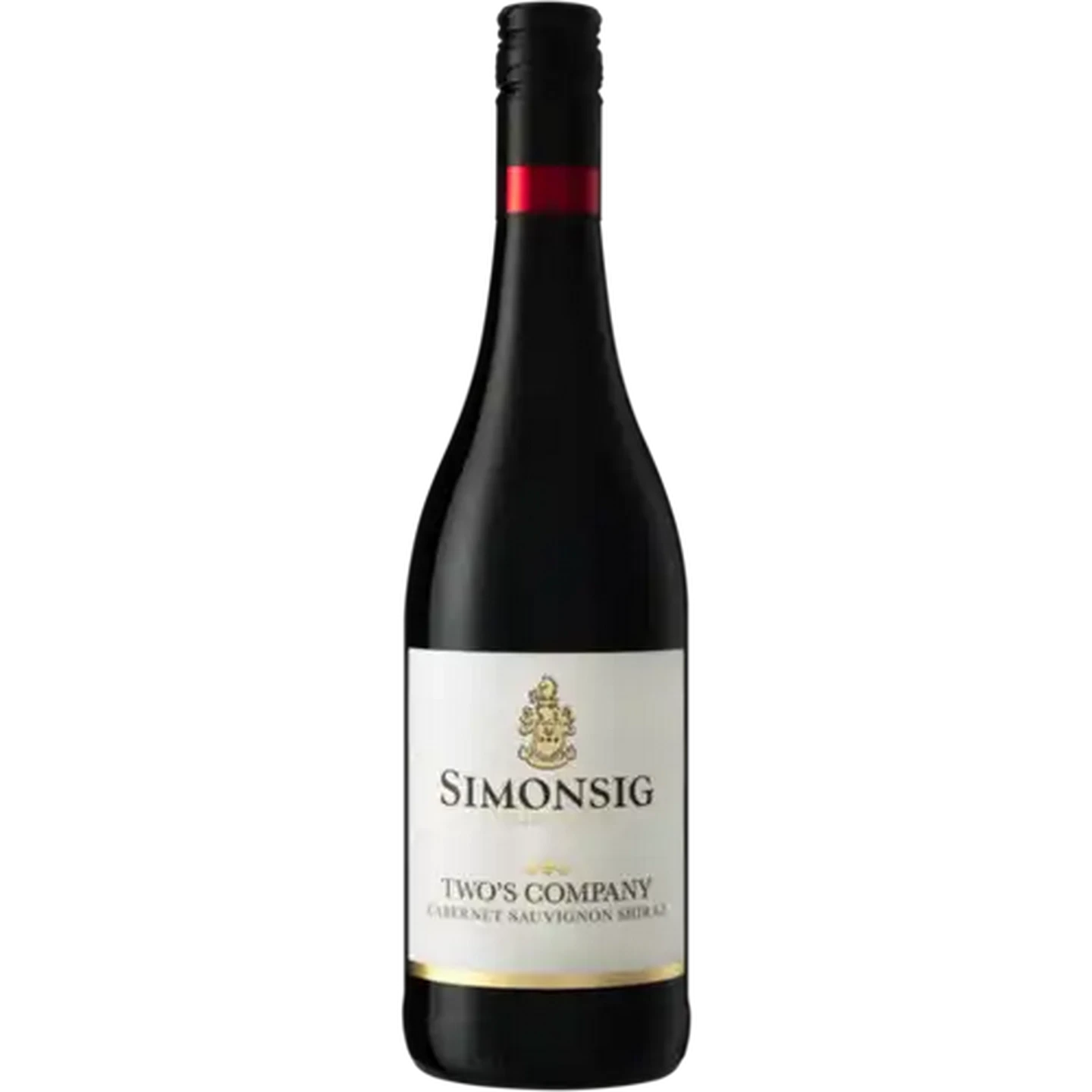 Image of Simonsig Two's Company Cabernet Sauvignon Shiraz Red Blend Wine Bottle 750ml