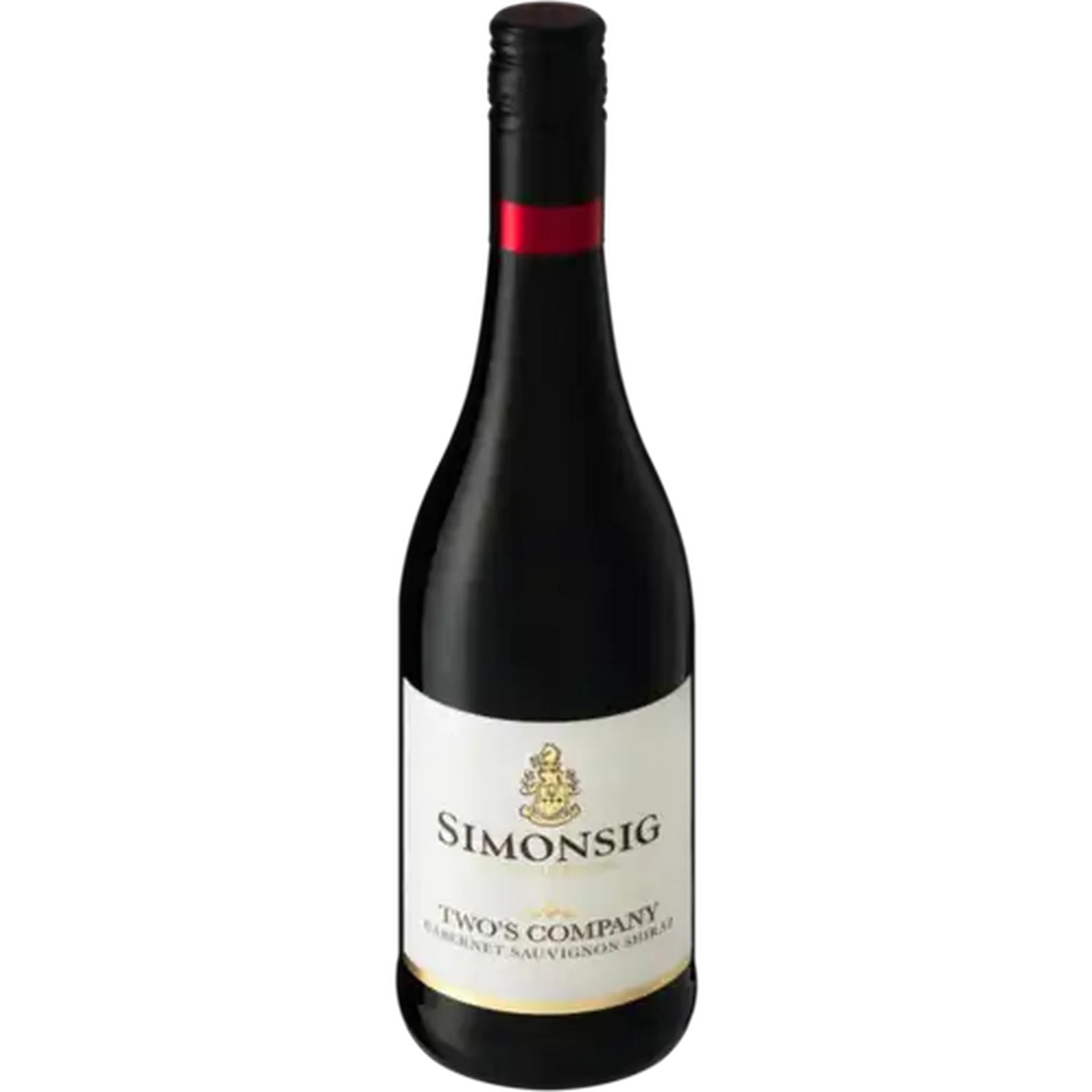 Image of Simonsig Two's Company Cabernet Sauvignon Shiraz Red Blend Wine Bottle 750ml