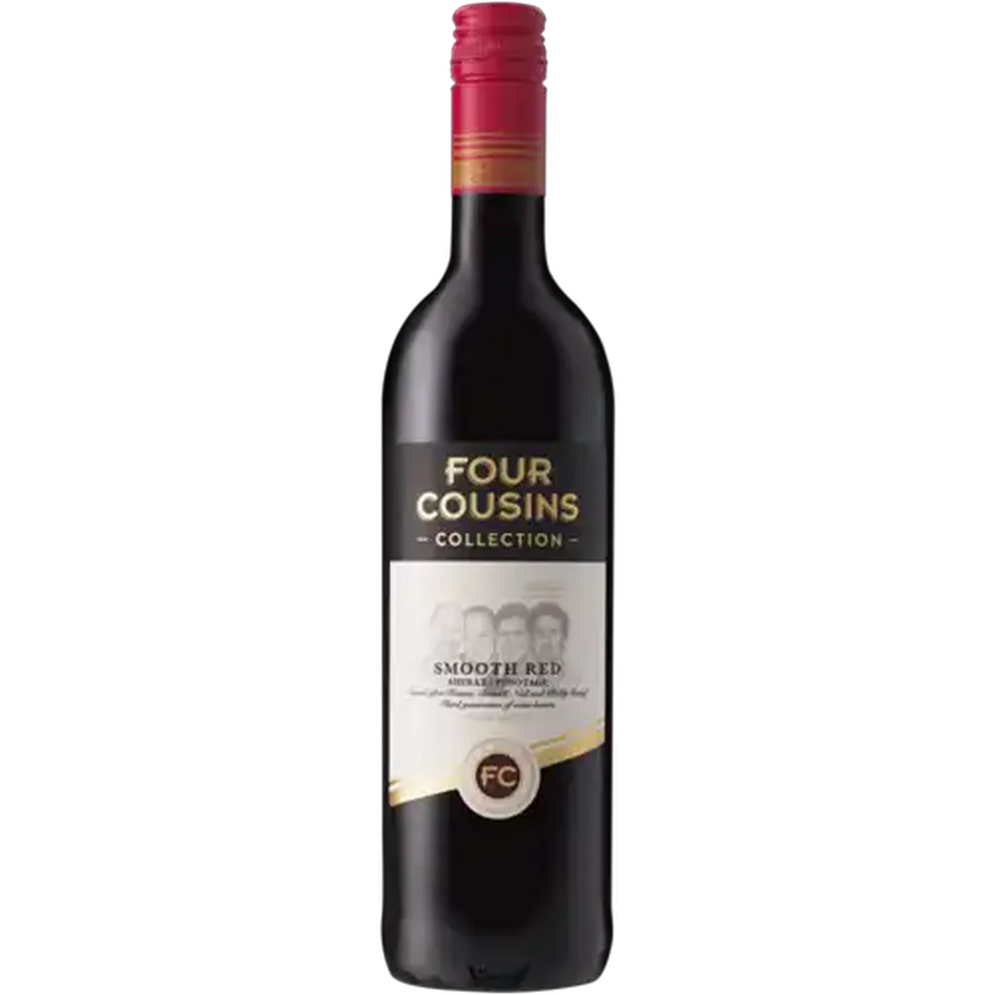 Image of Four Cousins Smooth Red Shiraz Pinotage Red Wine Bottle 750ml