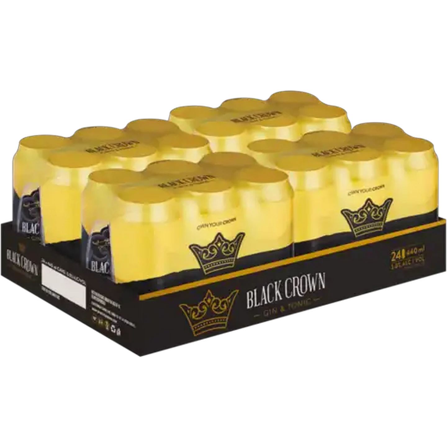 Image of Black Crown Gin & Tonic Spirit Cooler Cans 24 x 440ml