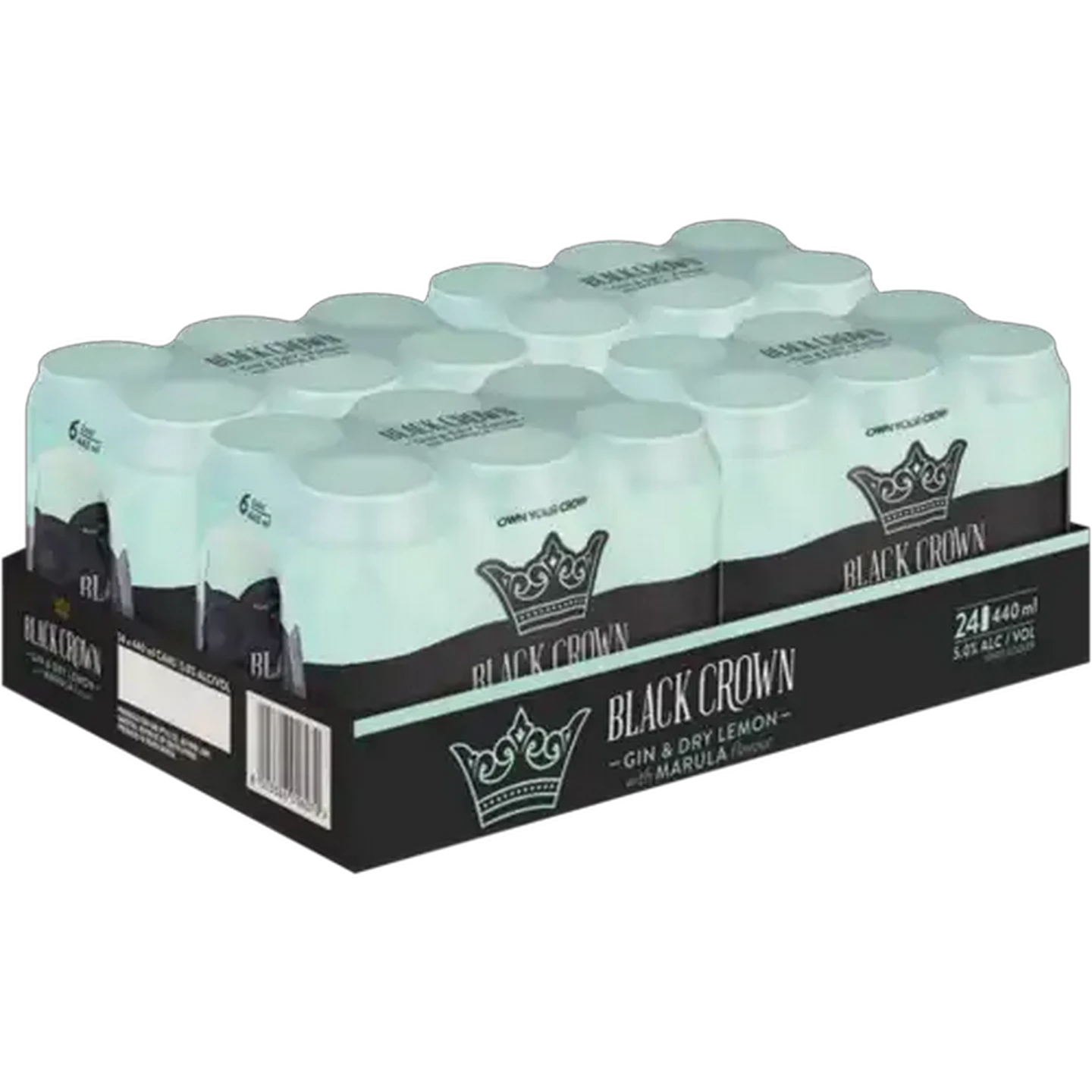 Image of Black Crown Gin & Dry Lemon with Marula Spirit Cooler Cans 24 x 440ml