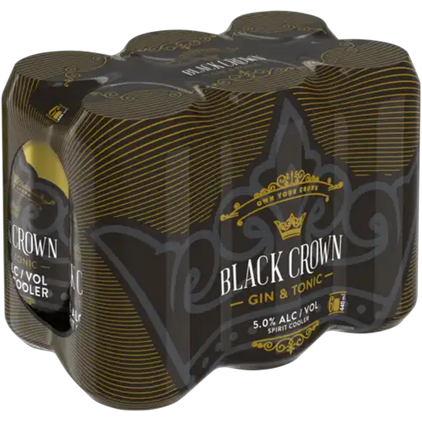 Image of Black Crown Gin & Tonic Spirit Cooler Cans 6 x 440ml