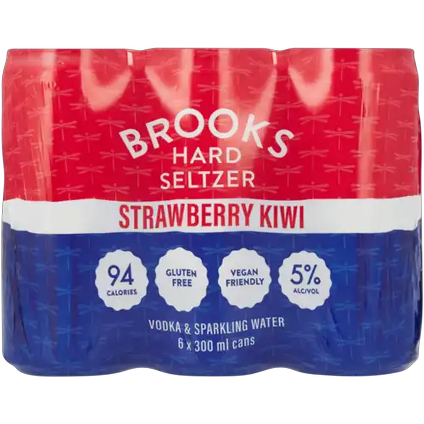 Image of Brooks Strawberry Kiwi Flavoured Hard Seltzer Cans 6 x 300ml