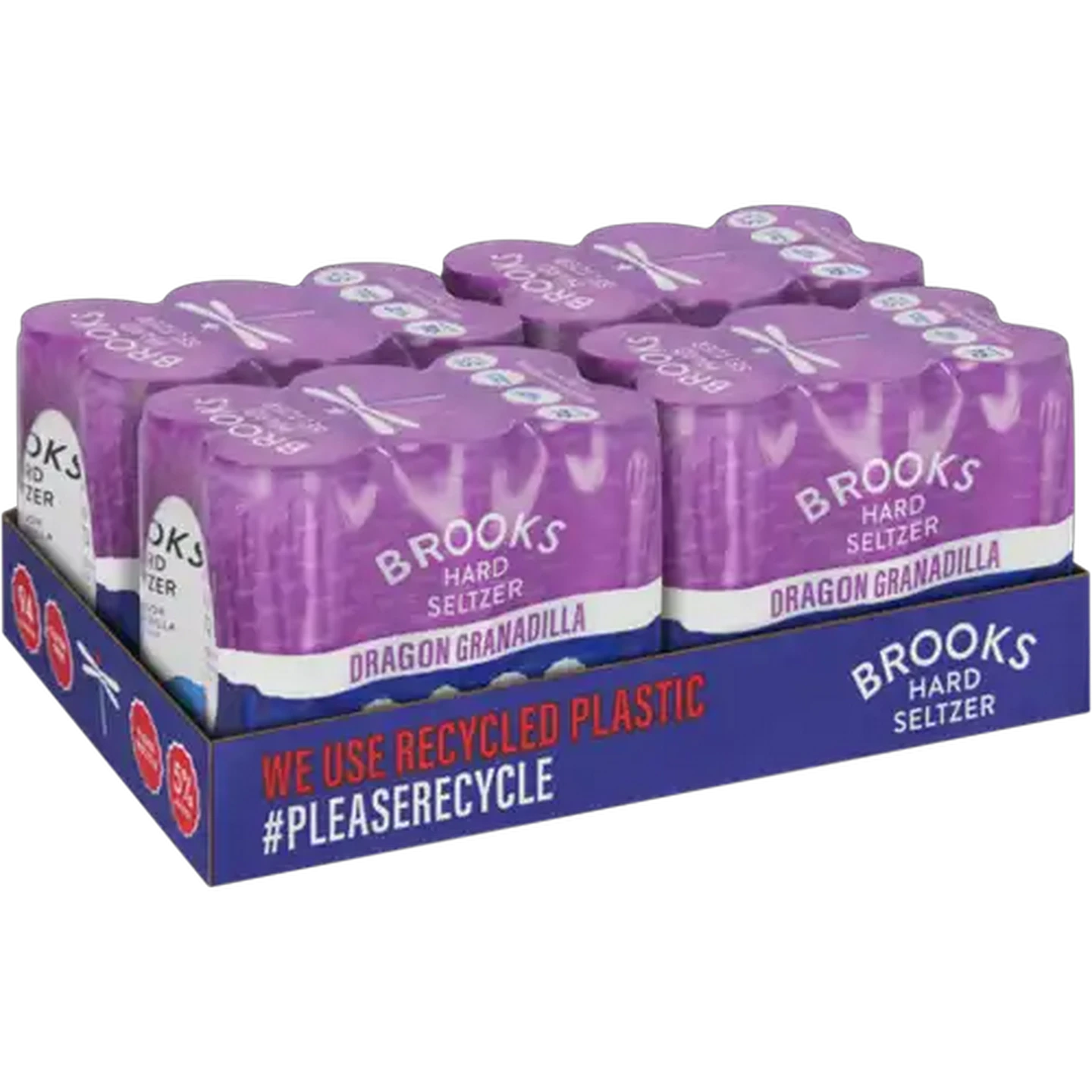 Image of Brooks Dragon Granadilla Flavoured Hard Seltzer Cans 24 x 300ml