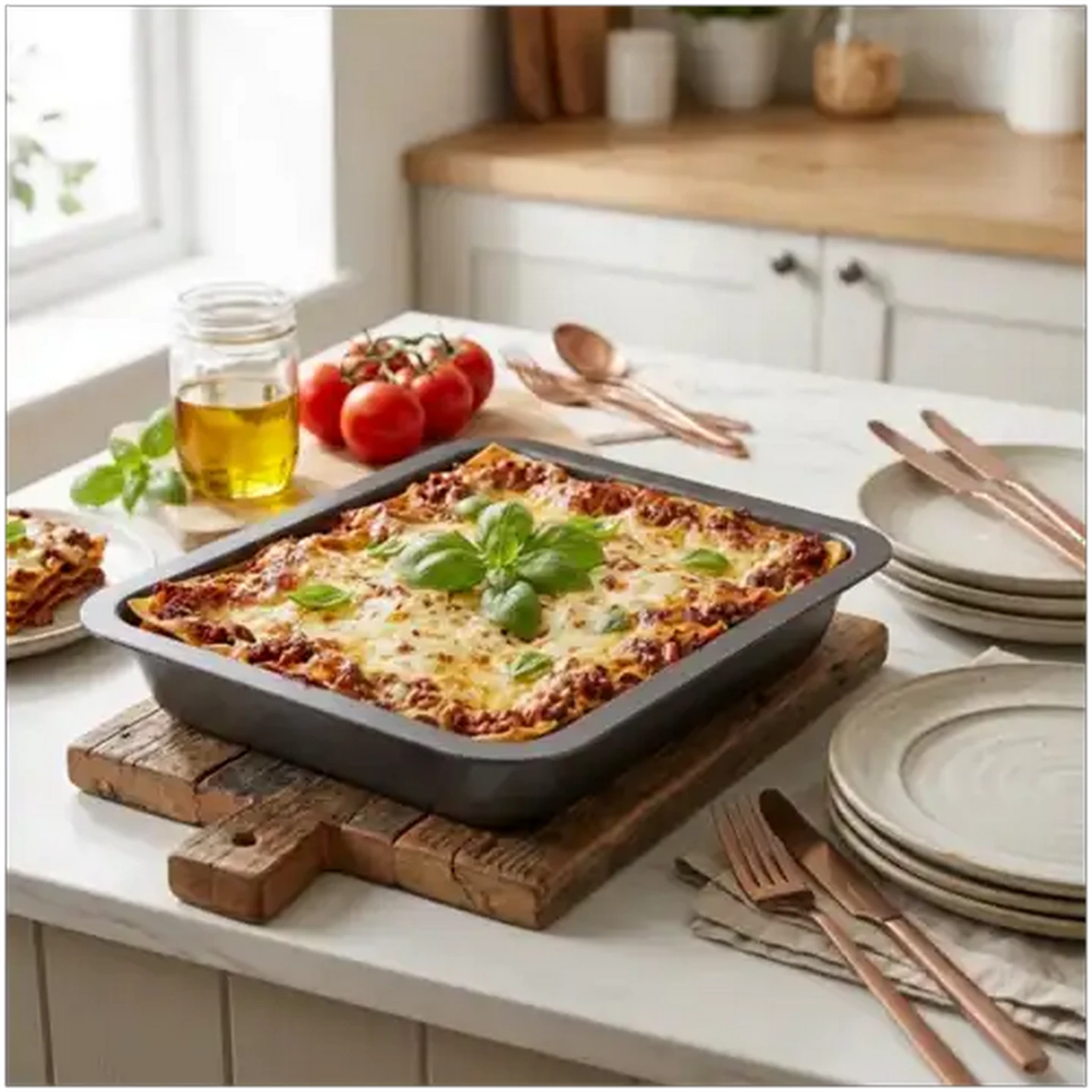 Image of Millini Non-Stick Lasagne Pan 36.5cm x 25cm x 4.5cm