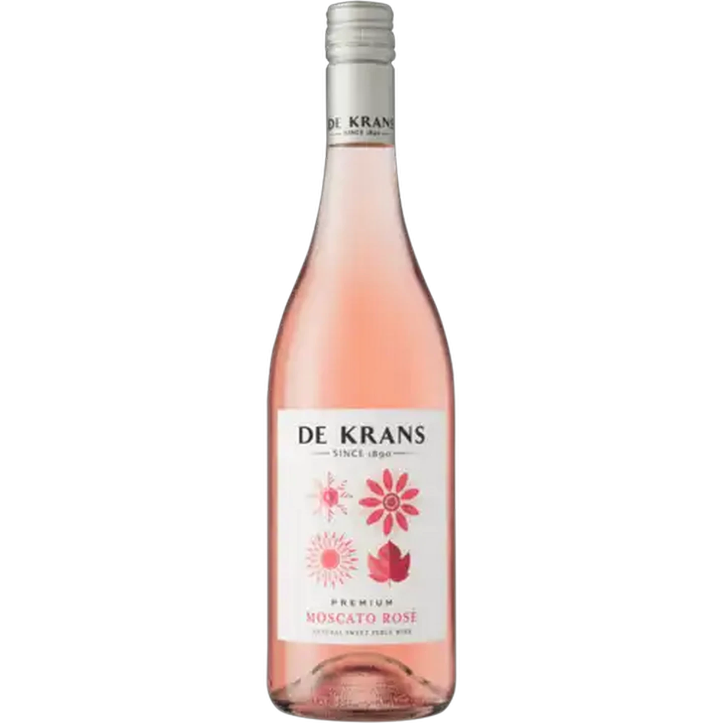 Image of De Krans Moscato Rosé Wine Bottle 750ml