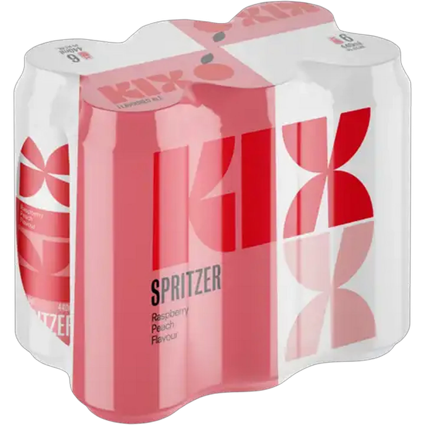 Image of KIX Raspberry Peach Flavour Spritzer Cans 6 x 440ml
