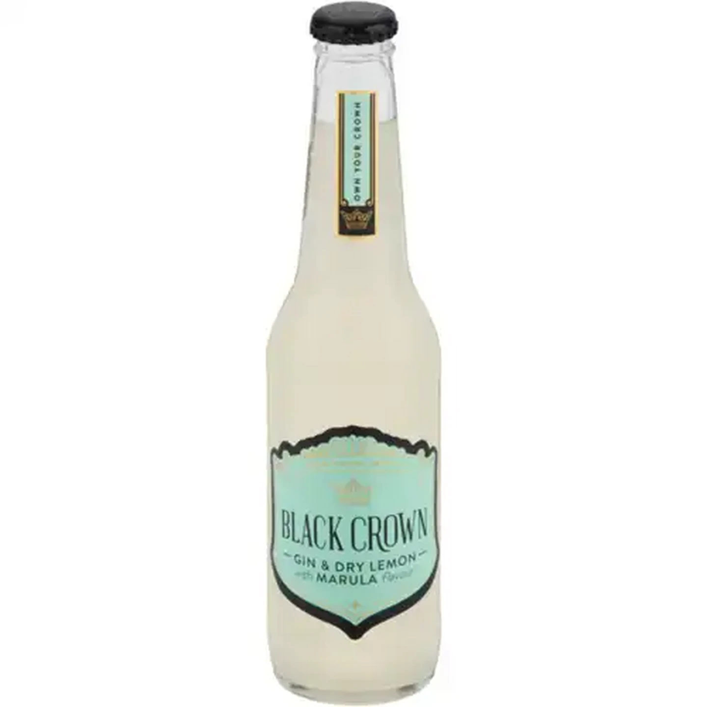 Image of Black Crown Gin & Dry Lemon with Marula Flavour Spirit Cooler Bottle 275ml