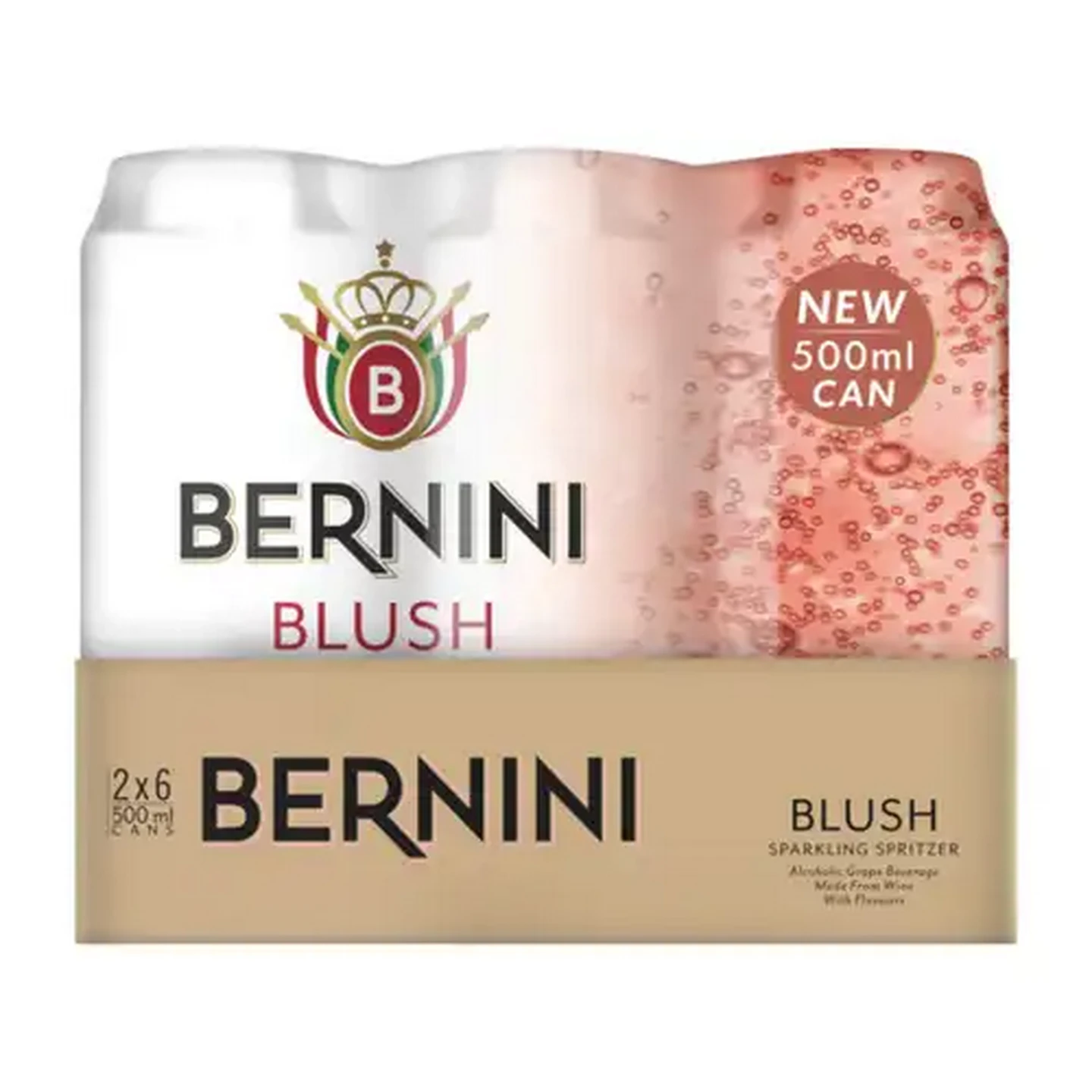 Image of Bernini Blush Alcoholic Grape Beverage Cans 12 x 500ml
