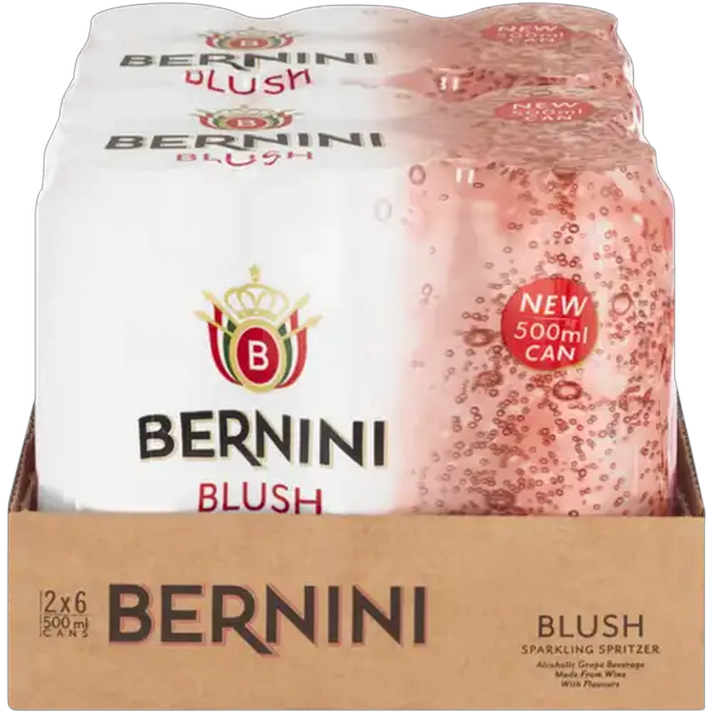 Image of Bernini Blush Alcoholic Grape Beverage Cans 12 x 500ml