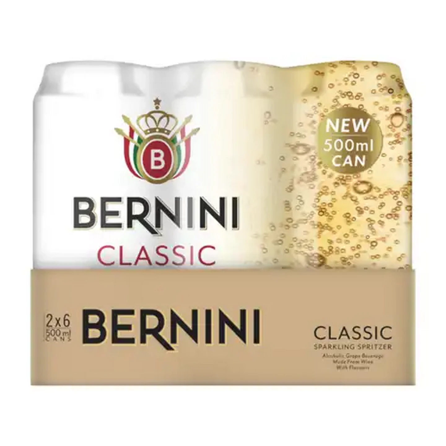 Image of Bernini Classic Alcoholic Grape Beverage Cans 12 x 500ml