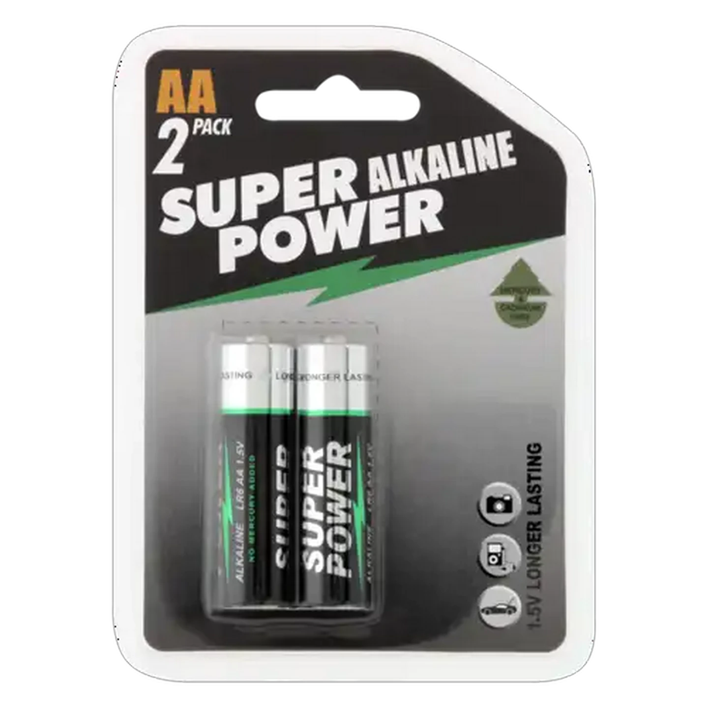 Image of Super Power AA Alkaline Batteries 2-Pack