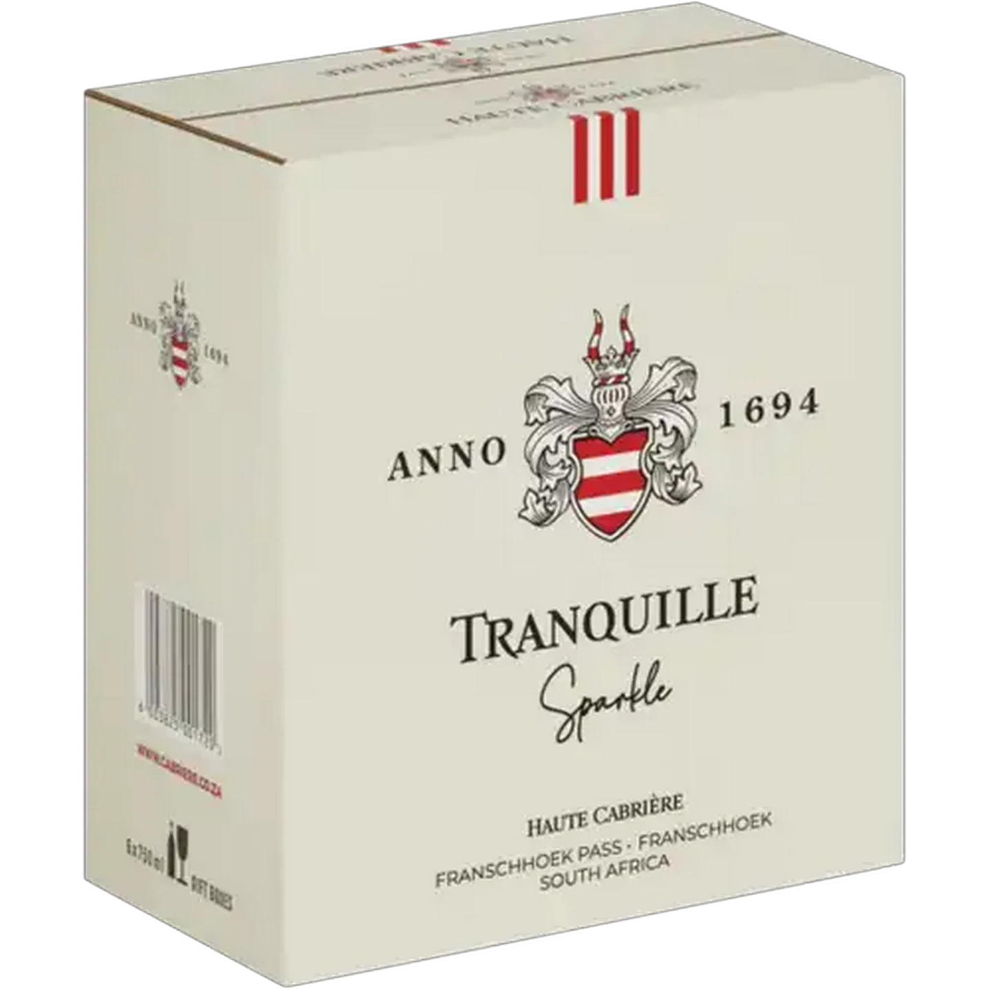 Image of Haute Cabrière Tranquille Sparkle Sparkling Wine Bottles 6 x 750ml